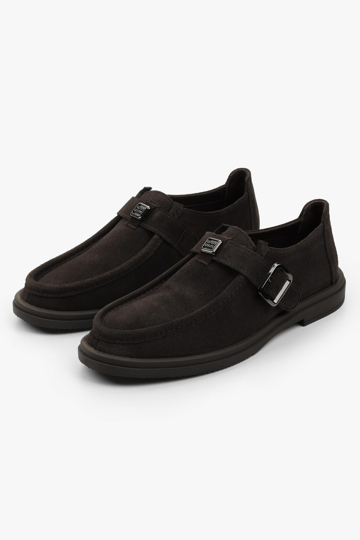 Kadın Elvane Kahve Süet Toka Detaylı Loafer