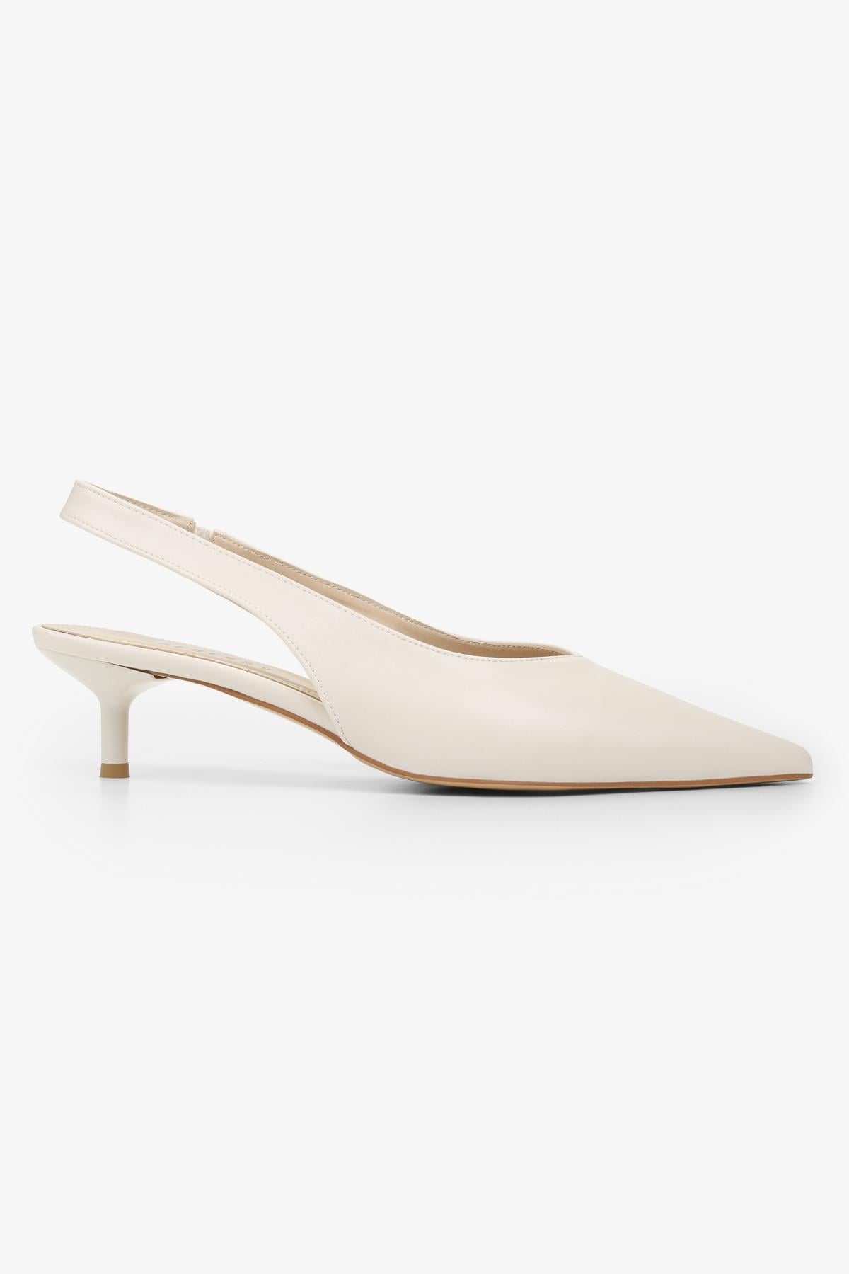 Kadın Enca Ekru Cilt Stiletto
