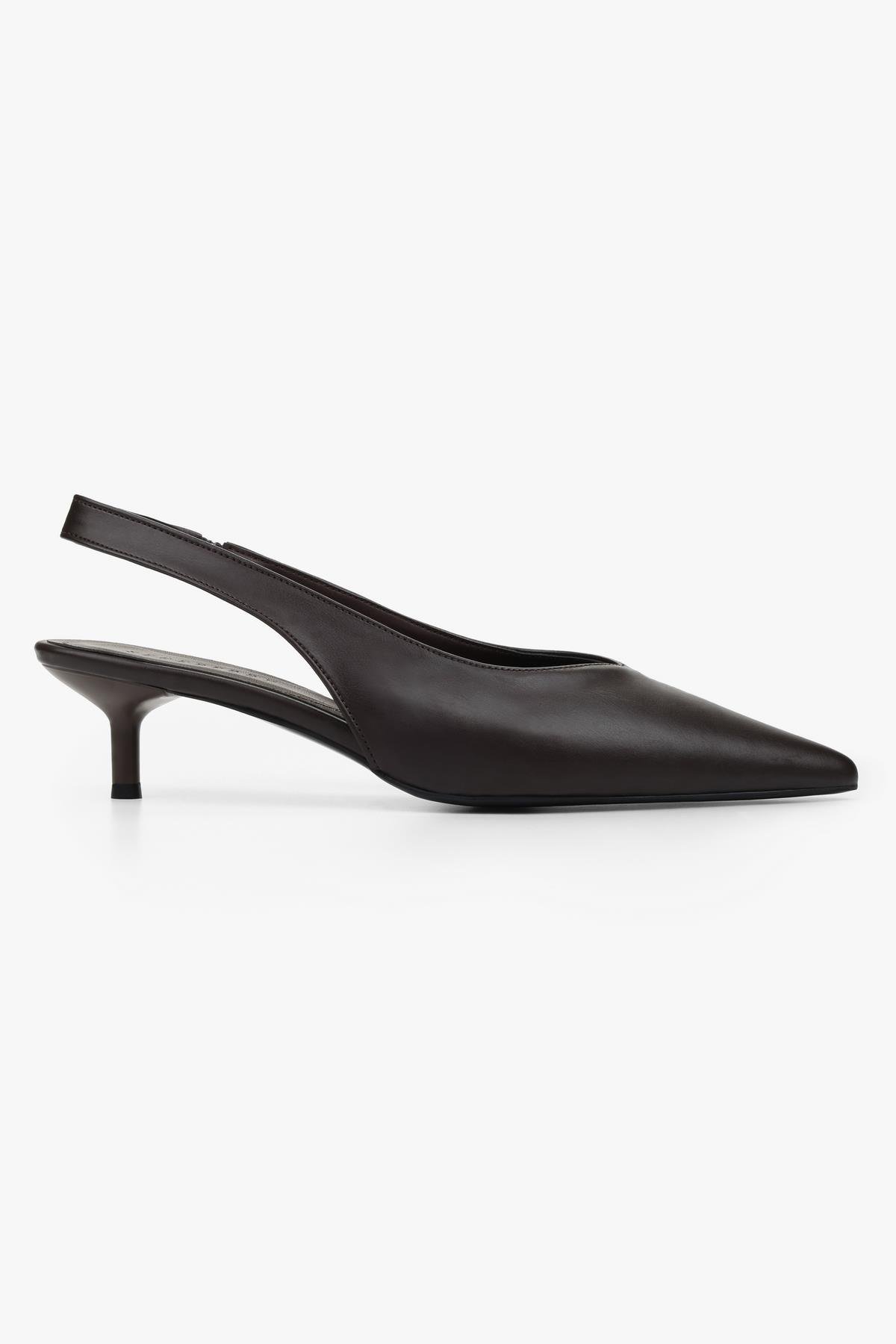 Kadın Enca Kahve Cilt Stiletto
