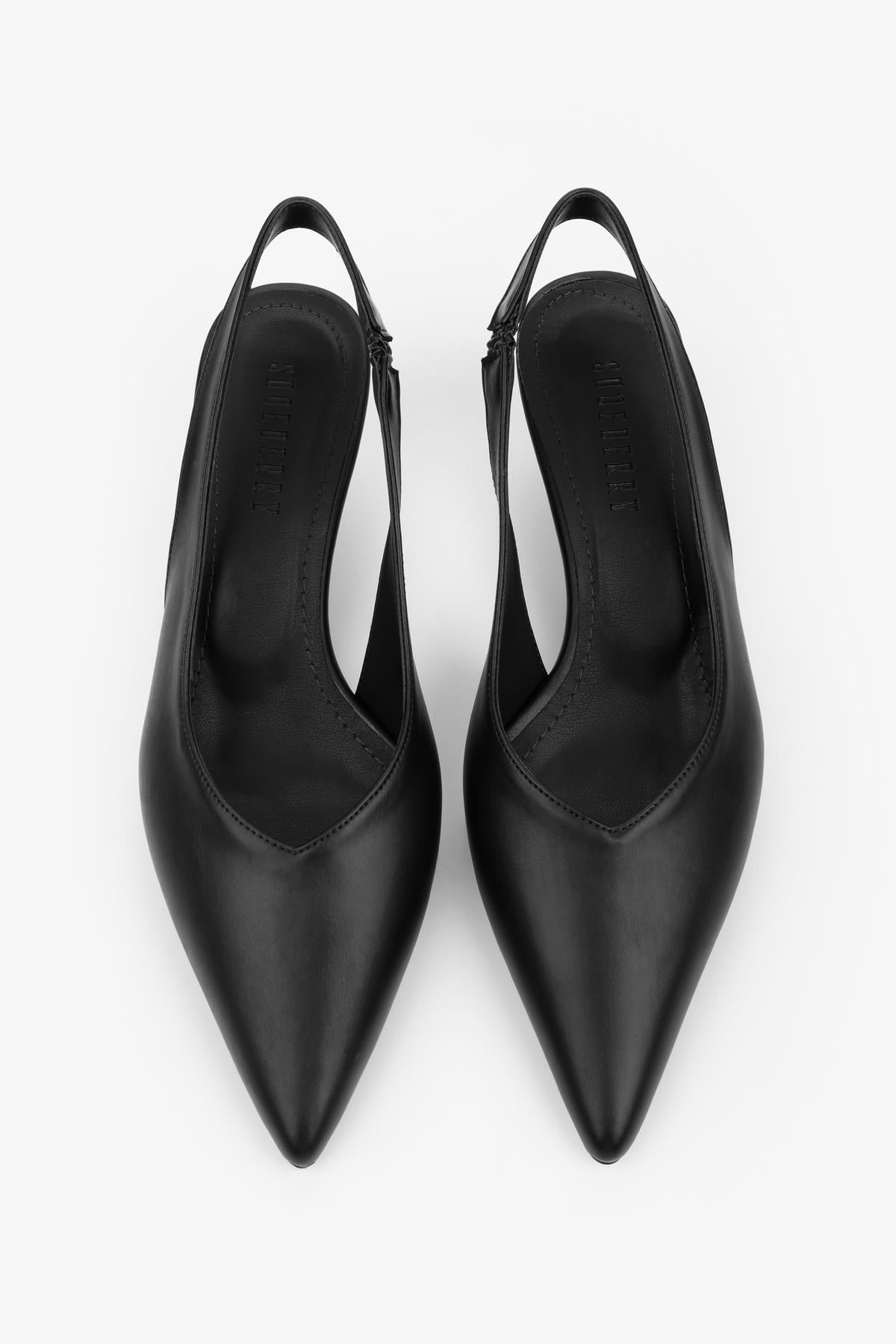 Kadın Enca Siyah Cilt Stiletto