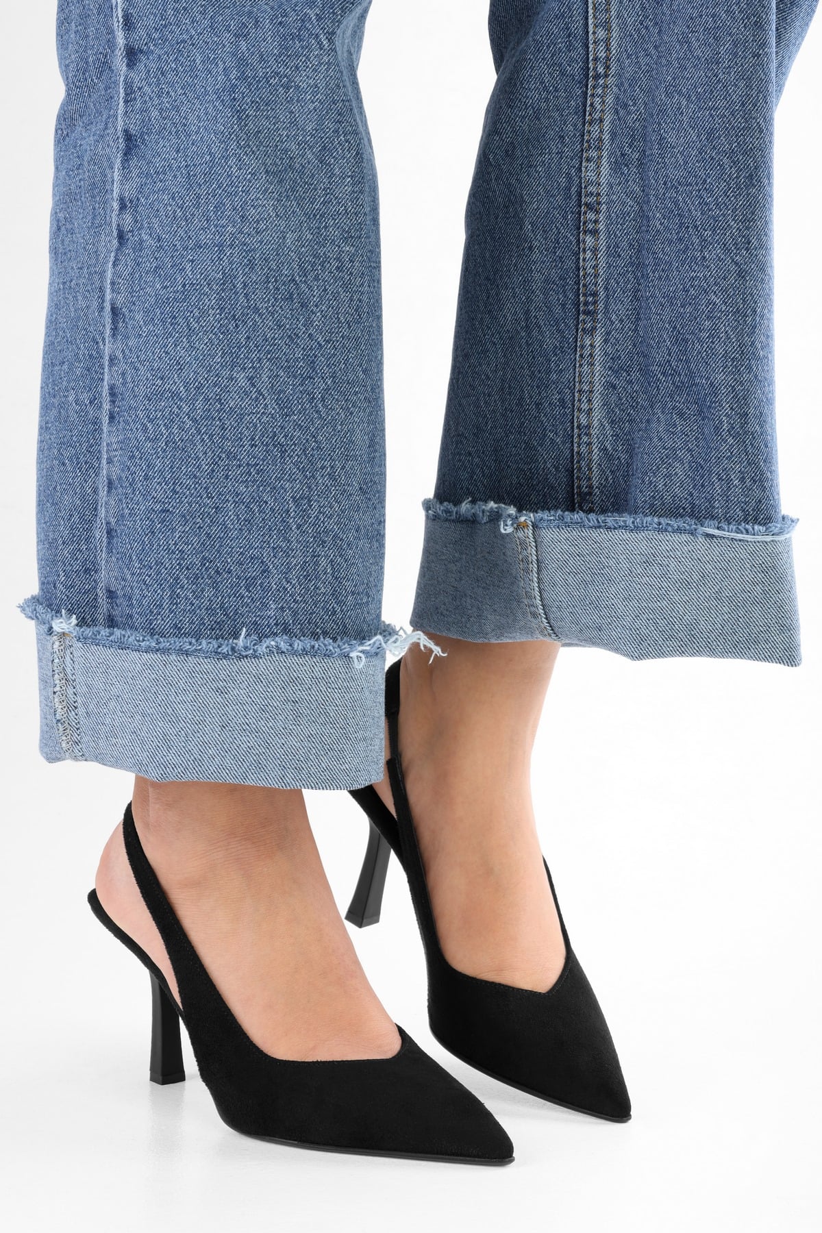 Kadın Floe Siyah Süet Stiletto