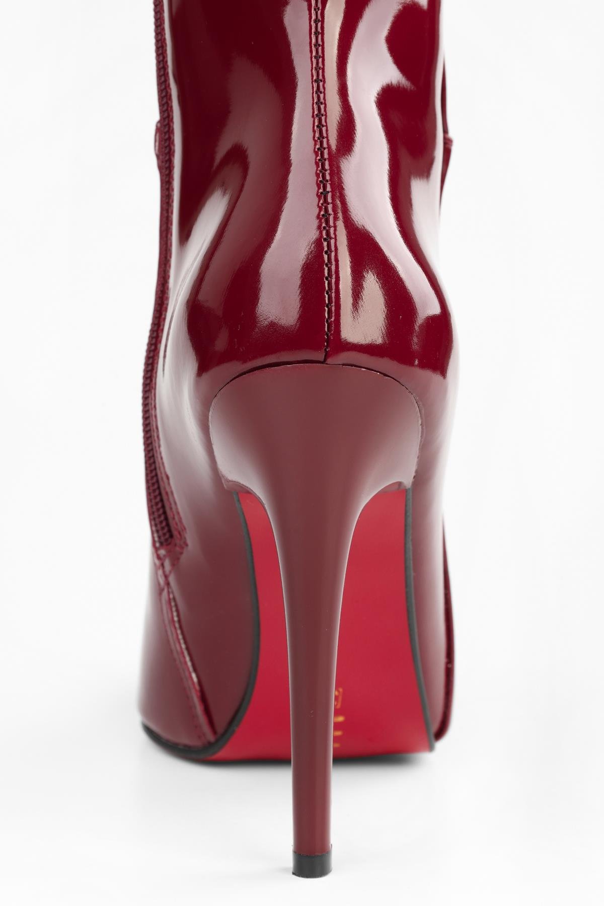 Kadın Gloss Bordo Rugan Çizme
