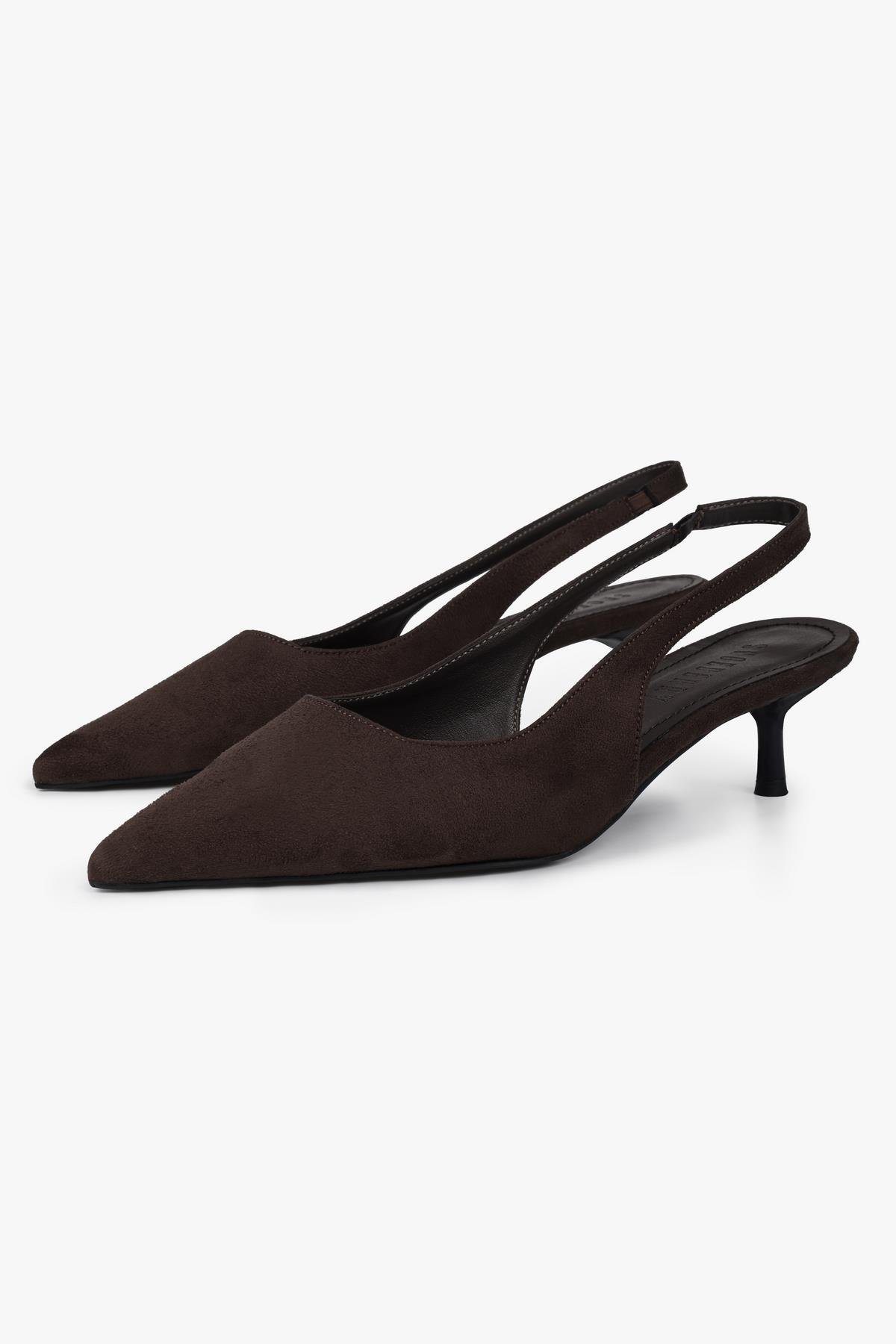 Kadın Kate Acı Kahve Süet Stiletto