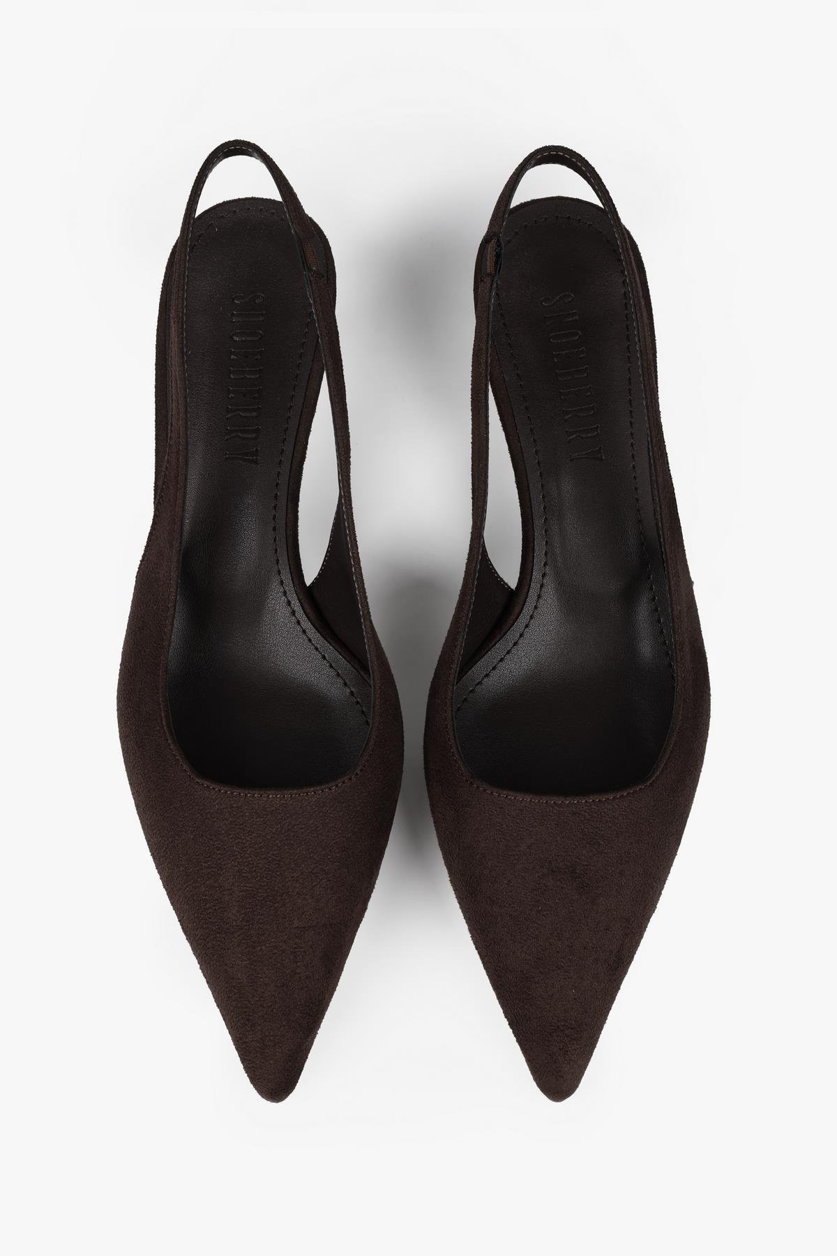 Kadın Kate Acı Kahve Süet Stiletto