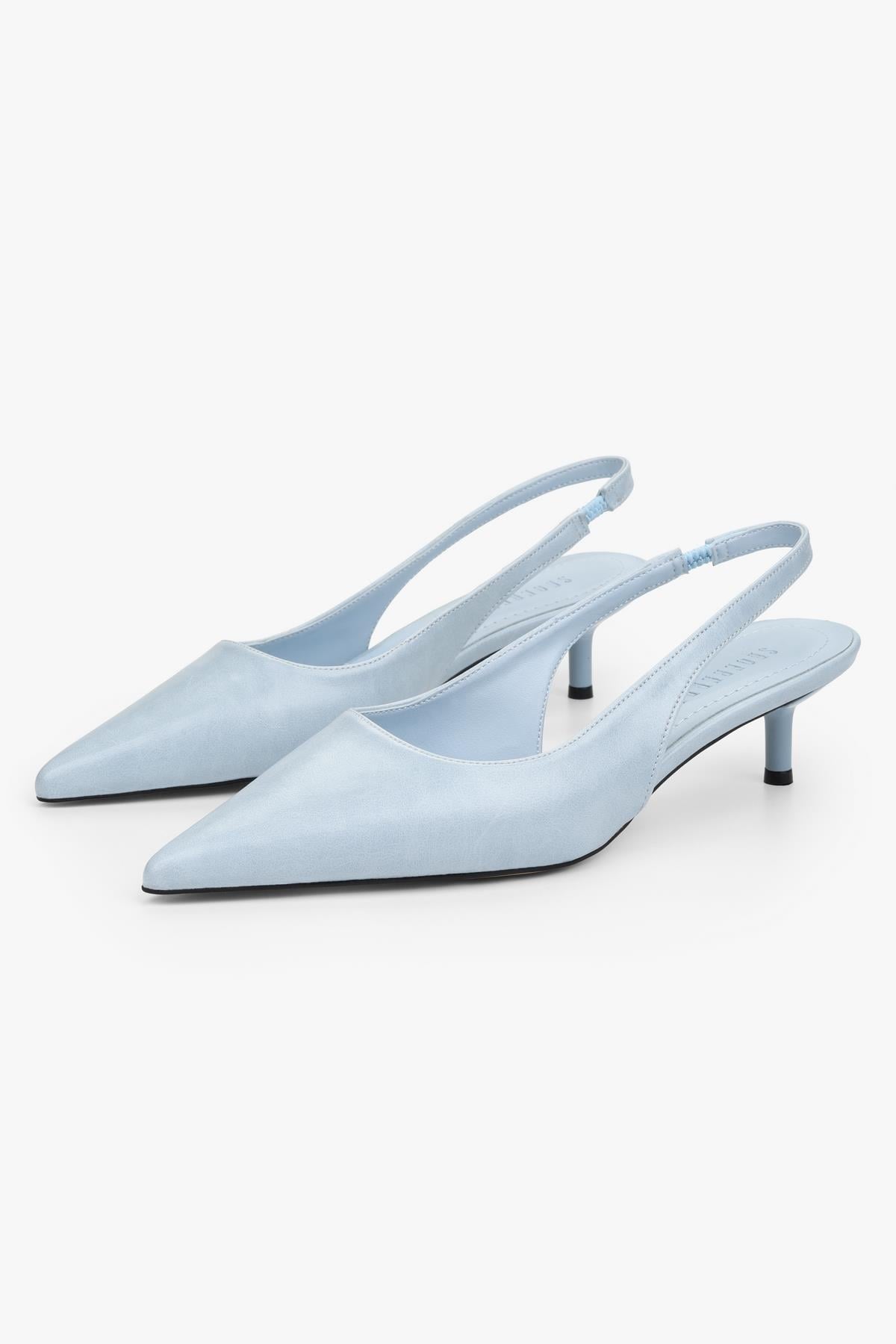 Kadın Kate Bebe Mavisi Cilt Mini Topuklu Stiletto