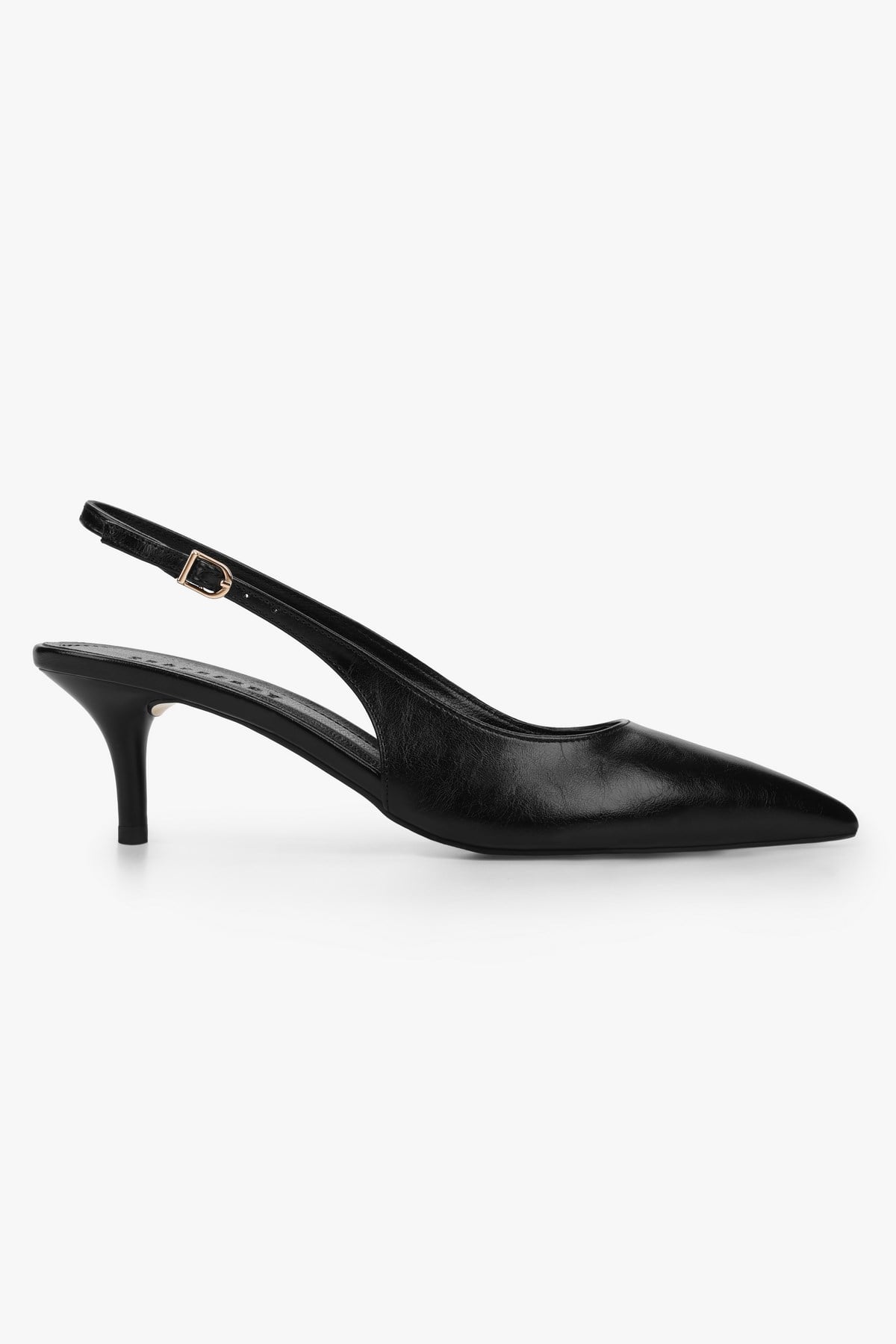 Kadın Kaven Siyah Cilt Mini Topuklu Stiletto