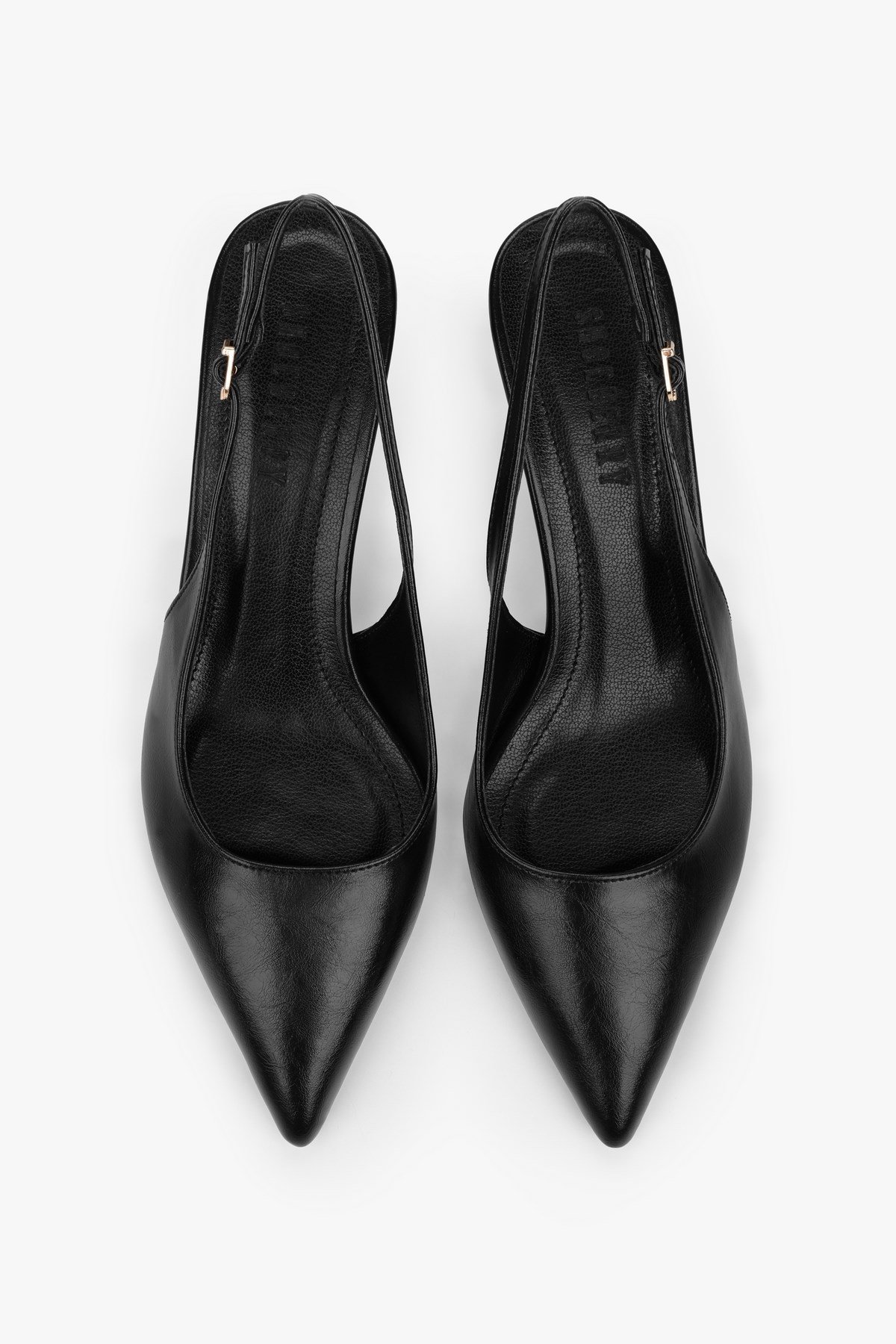 Kadın Kaven Siyah Cilt Mini Topuklu Stiletto