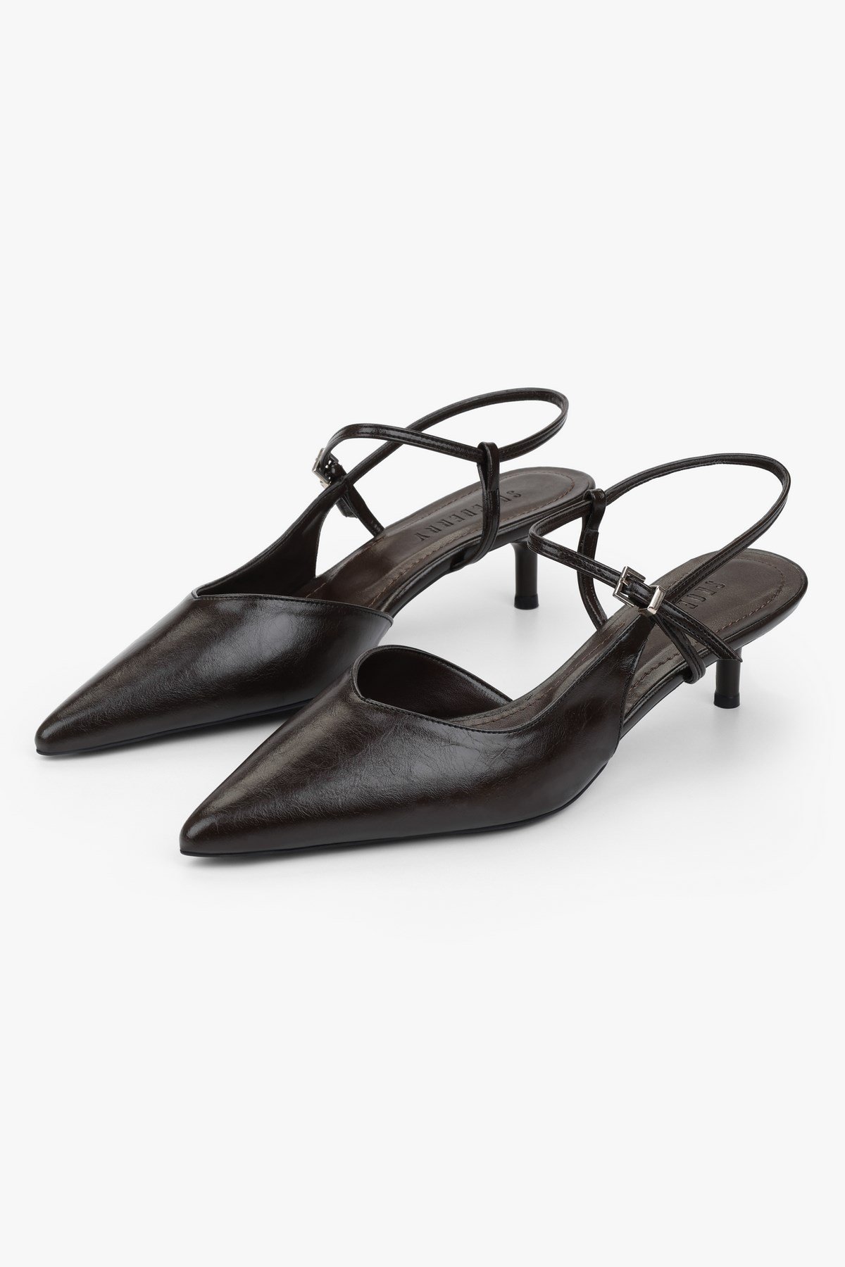Kadın Lea Kahve Cilt Stiletto