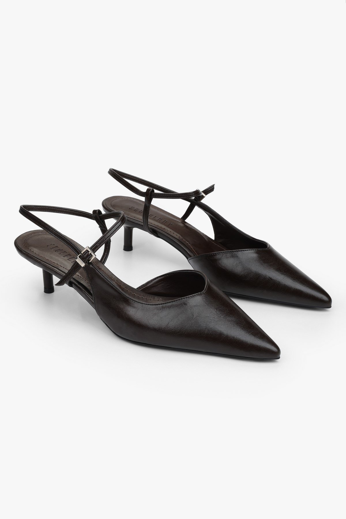 Kadın Lea Kahve Cilt Stiletto