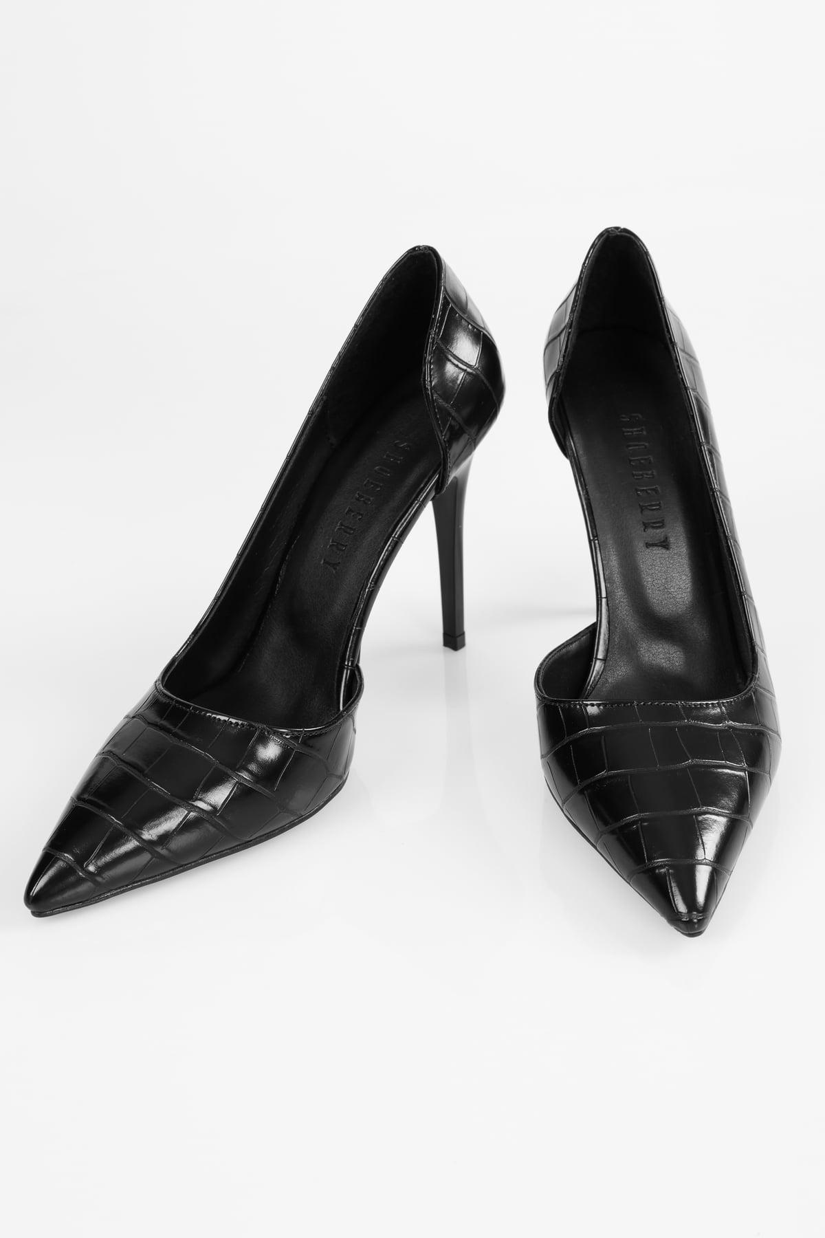 Kadın Massy Siyah Kroko Stiletto