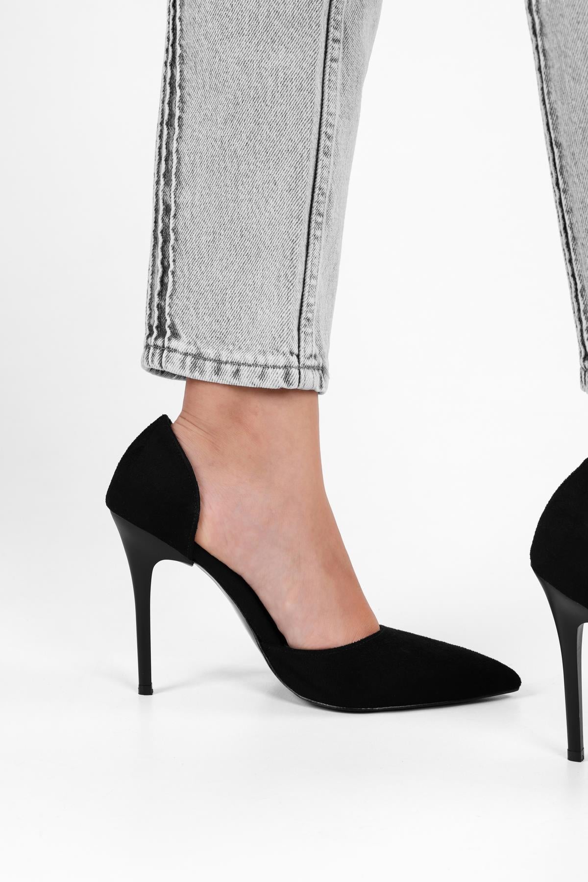 Kadın Massy Siyah Süet Stiletto