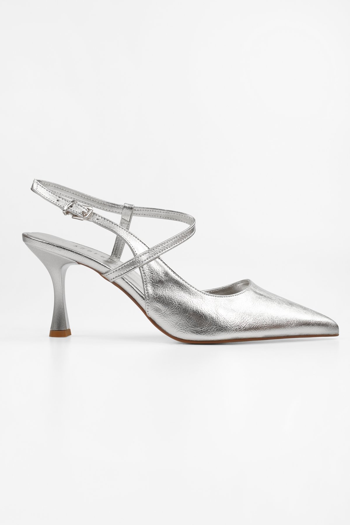 Kadın Nella Gümüş Parlak Stiletto