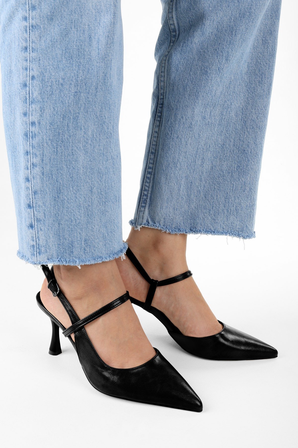 Kadın Nella Siyah Cilt Stiletto