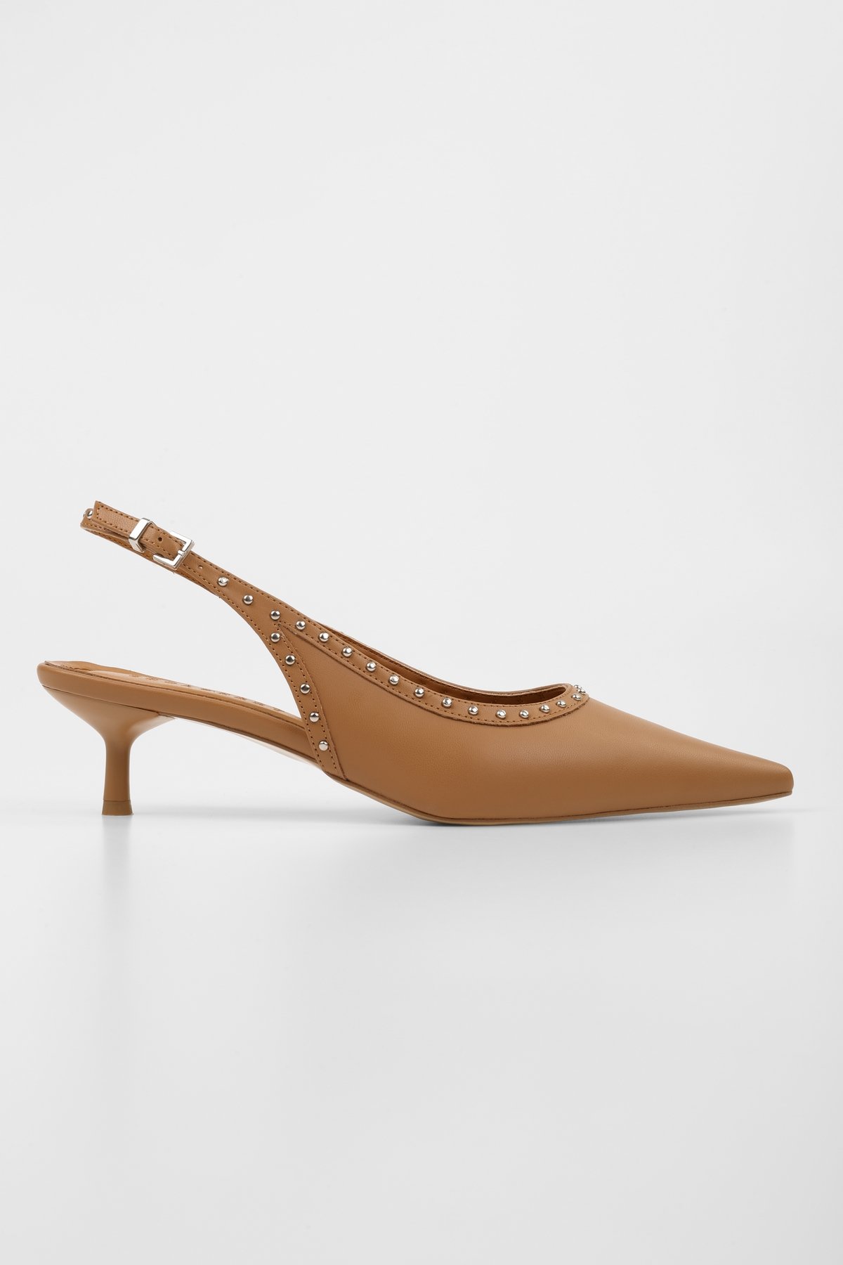 Kadın Nina Taba Cilt Troklu Stiletto