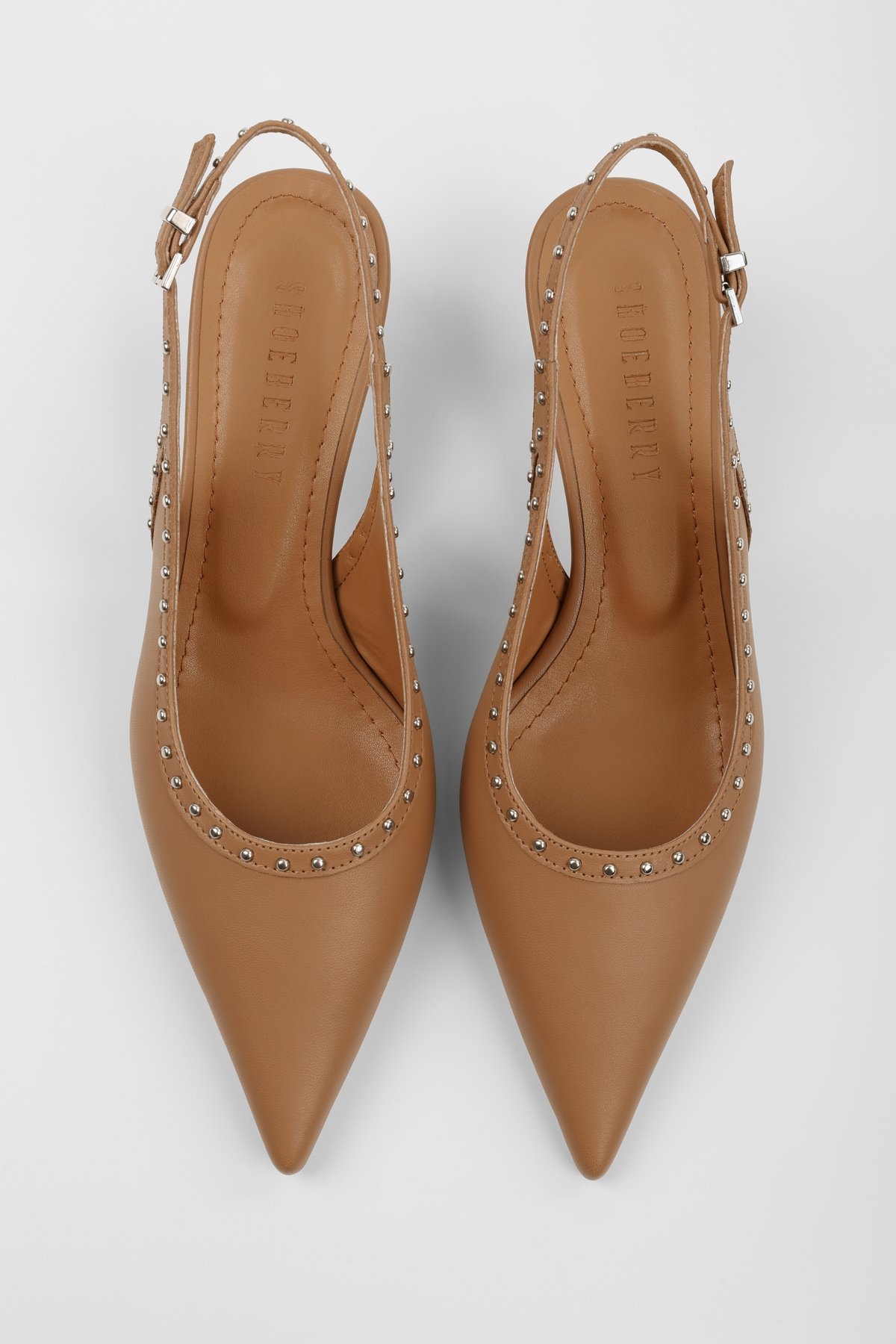 Kadın Nina Taba Cilt Troklu Stiletto