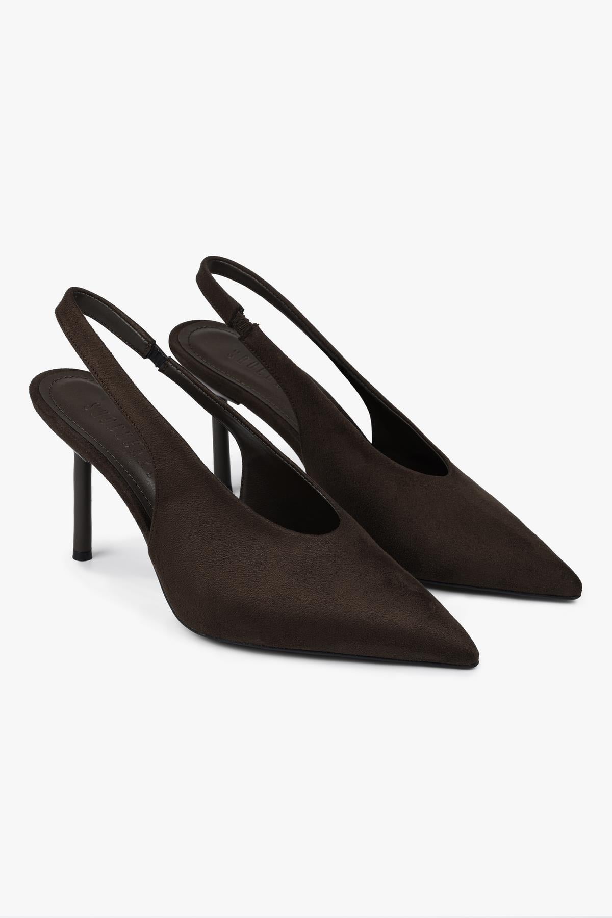 Kadın Vetra Kahve Süet Stiletto