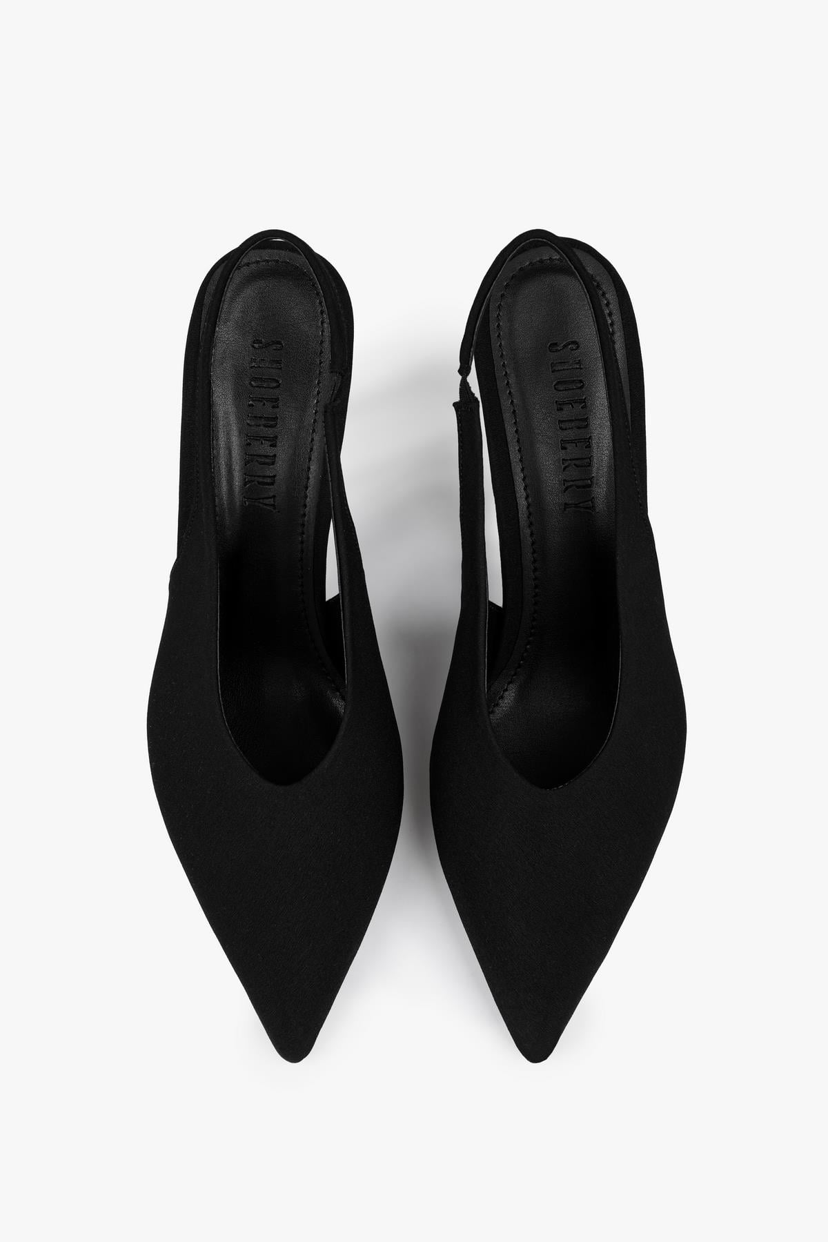 Kadın Vetra Siyah Mat Saten Stiletto