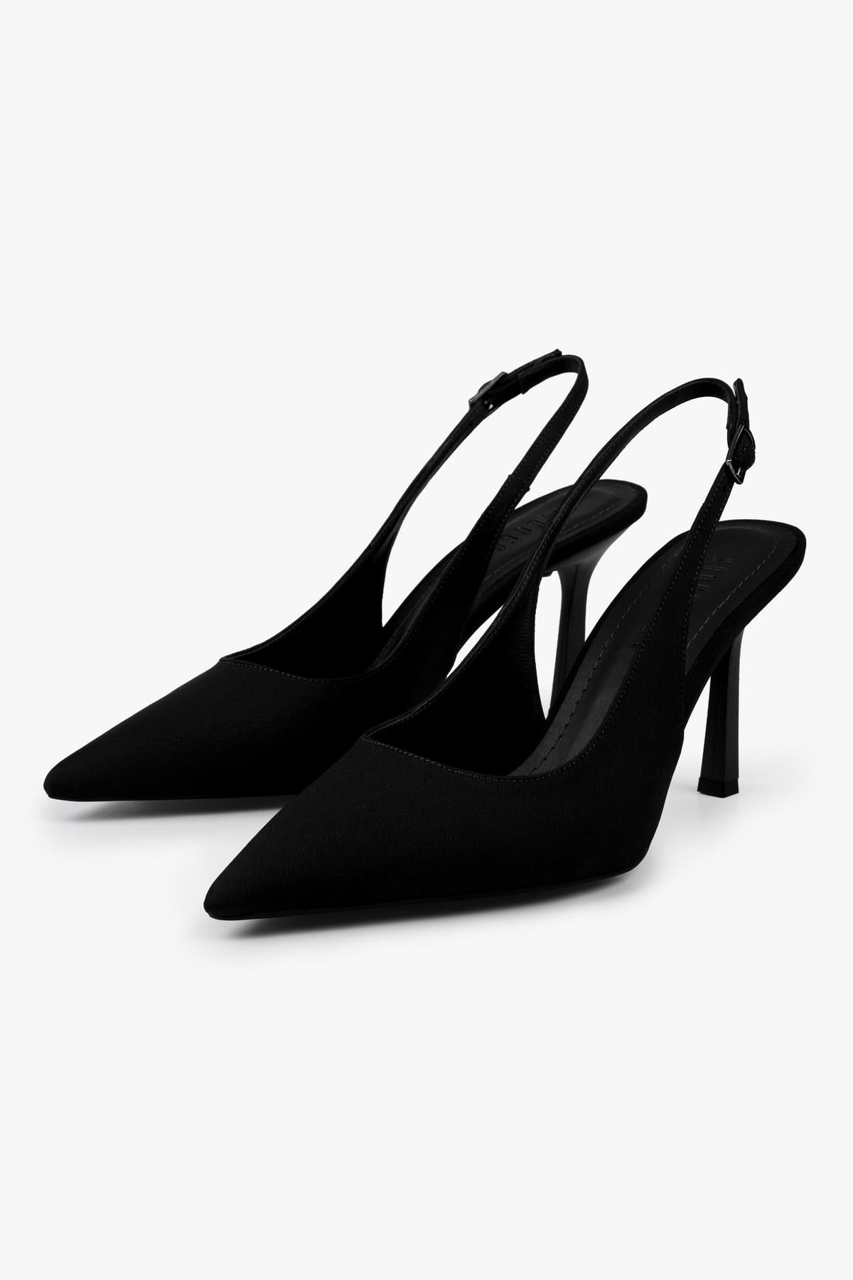 Kadın Vina Siyah Saten Stiletto