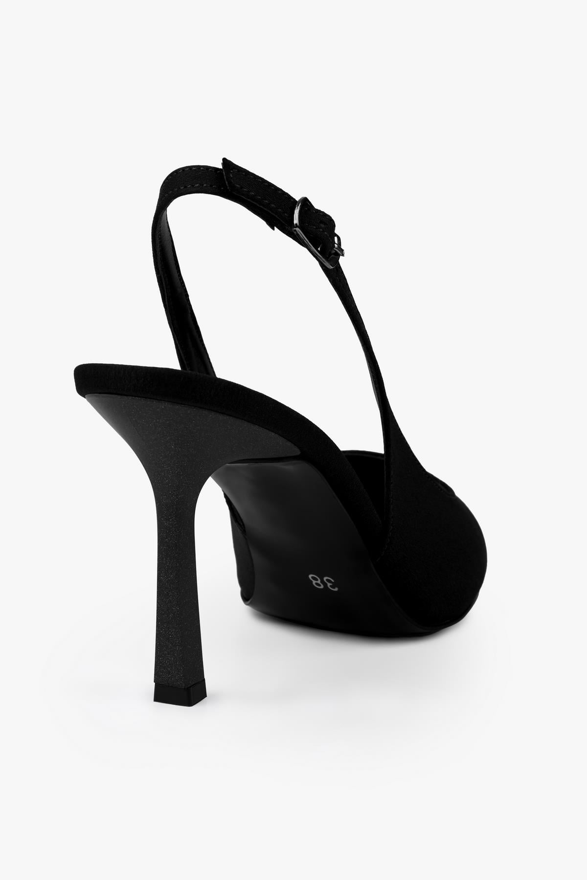 Kadın Vina Siyah Saten Stiletto