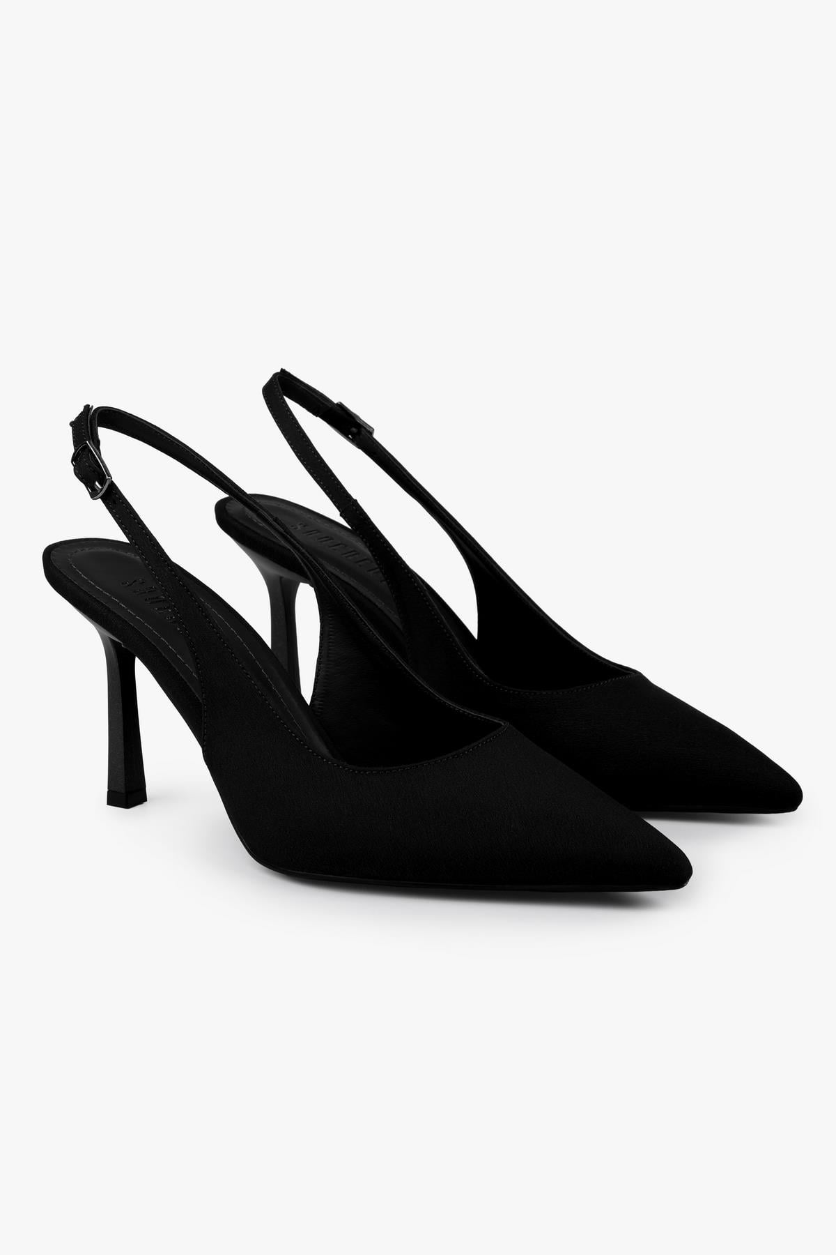 Kadın Vina Siyah Saten Stiletto