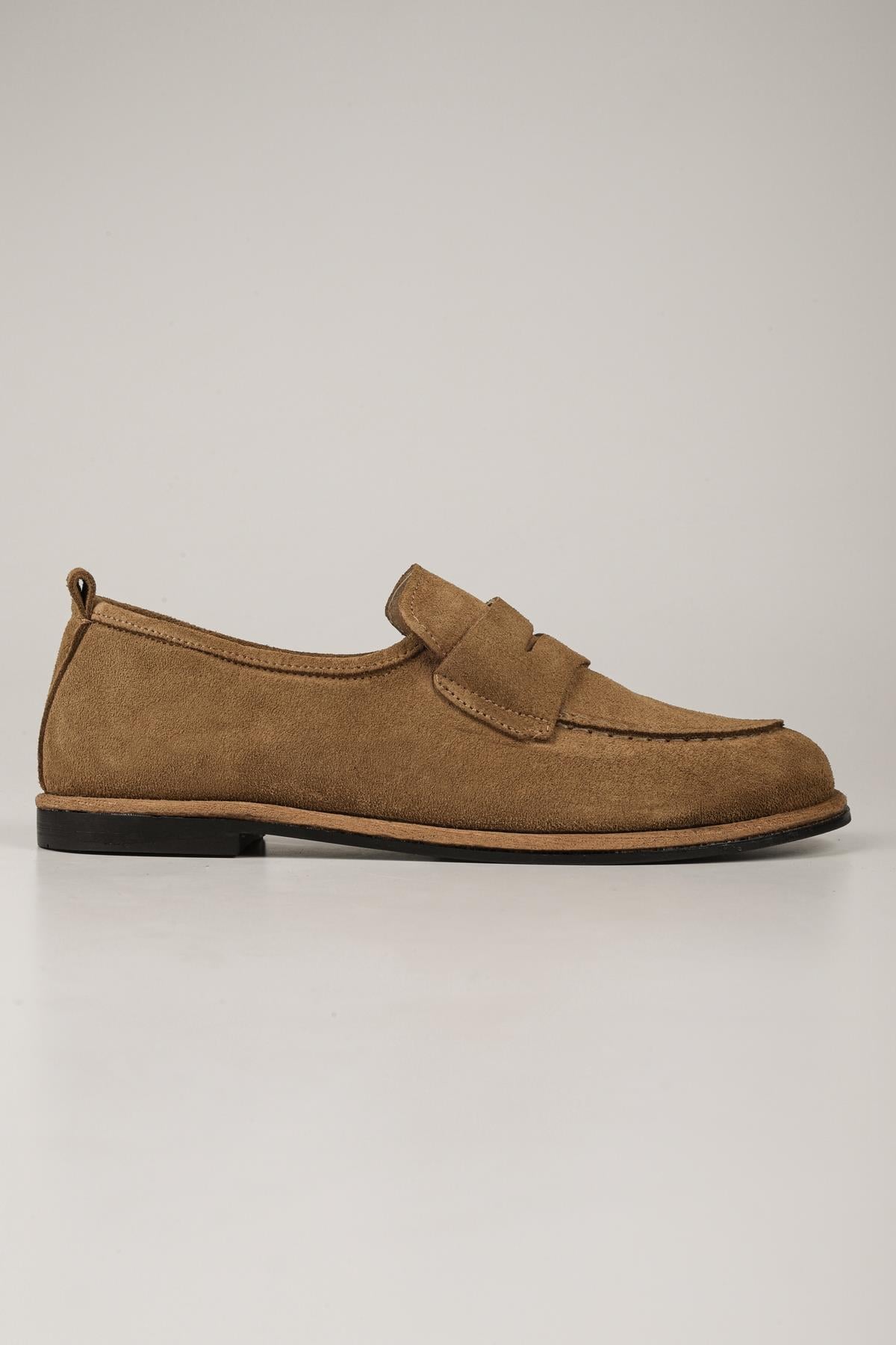 Kadın Zac Camel Hakiki Süet Deri Loafer