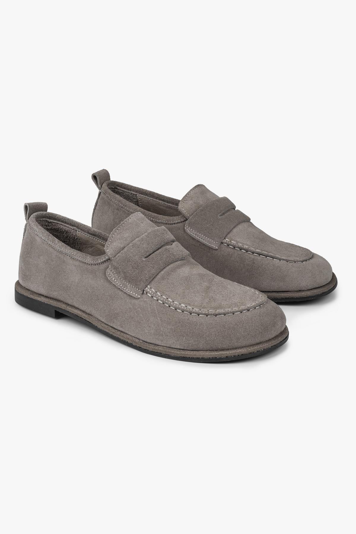 Kadın Zac Vizon Hakiki Süet Deri Loafer