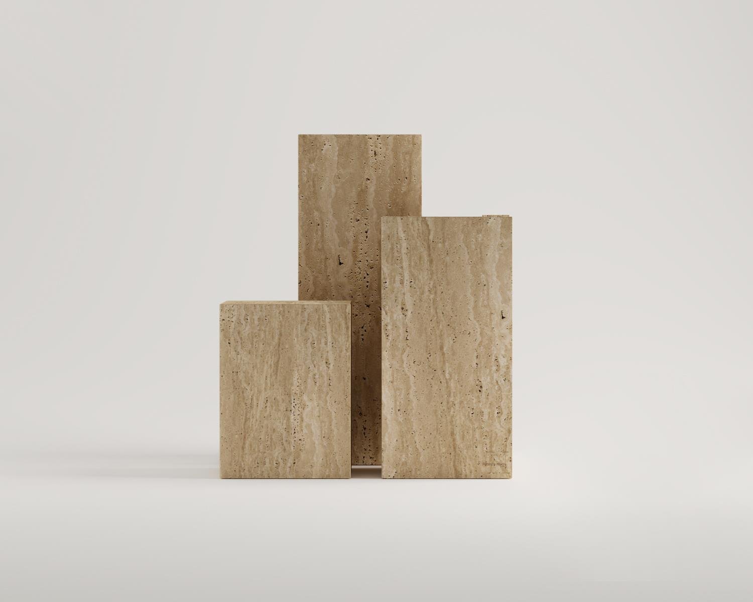 Adelpha-Cube en marbre Set de 3