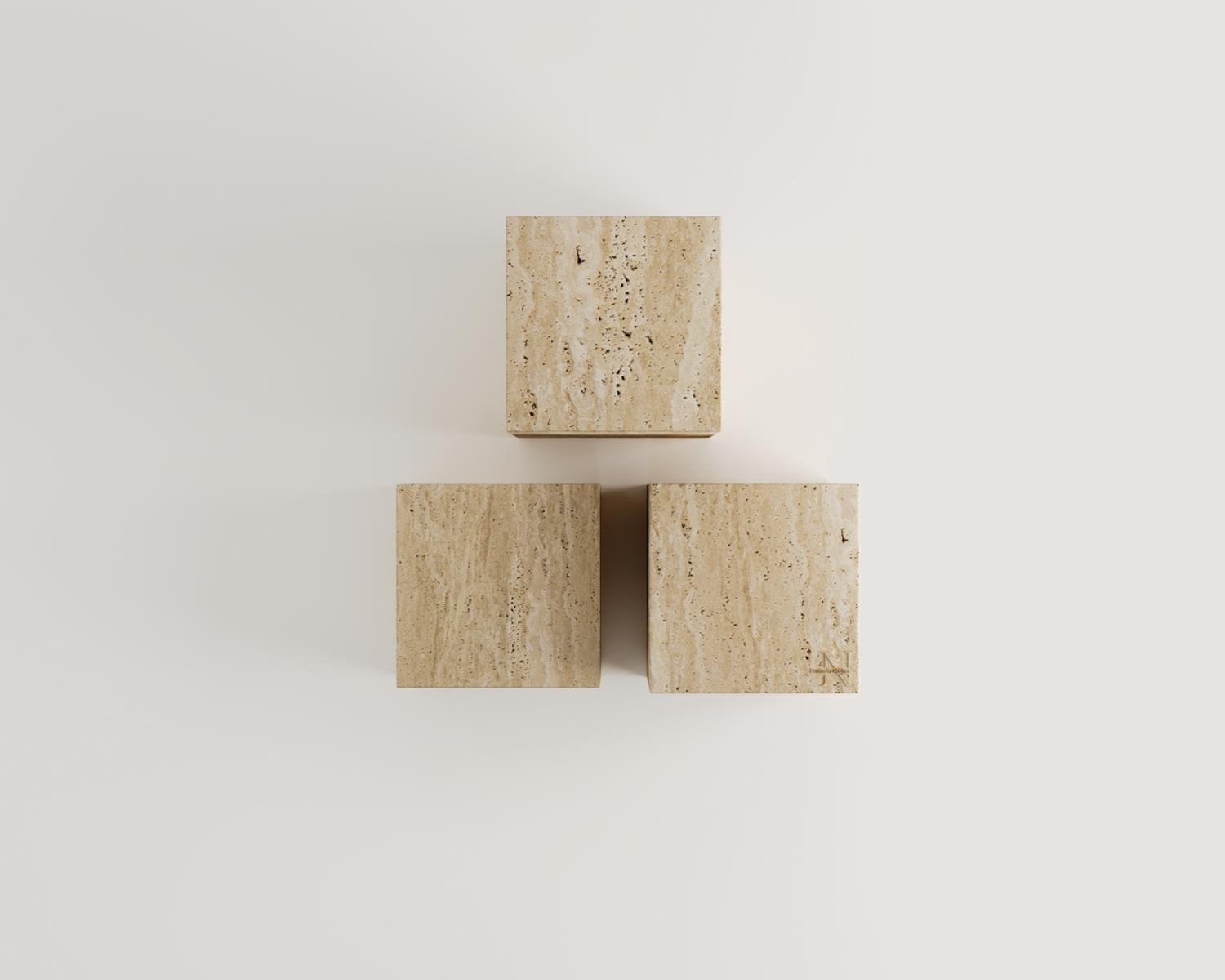 Adelpha-Cube en marbre Set de 3