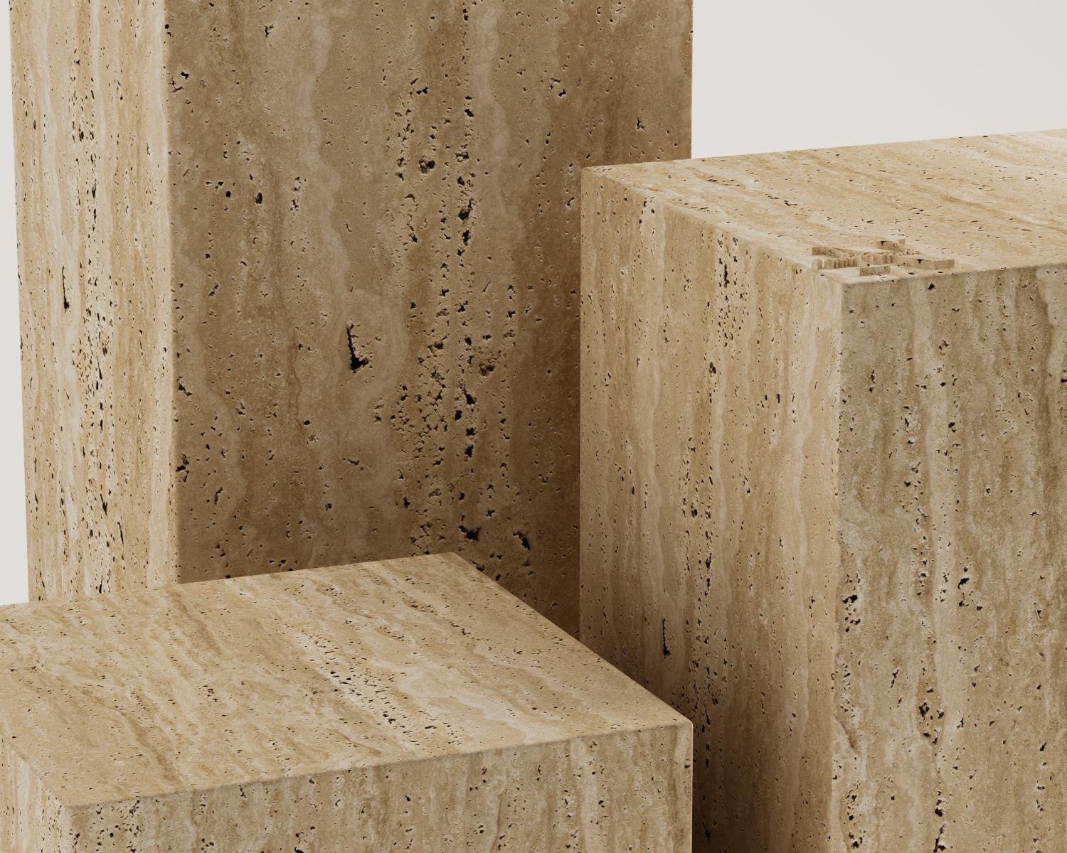 Adelpha-Cube en marbre Set de 3