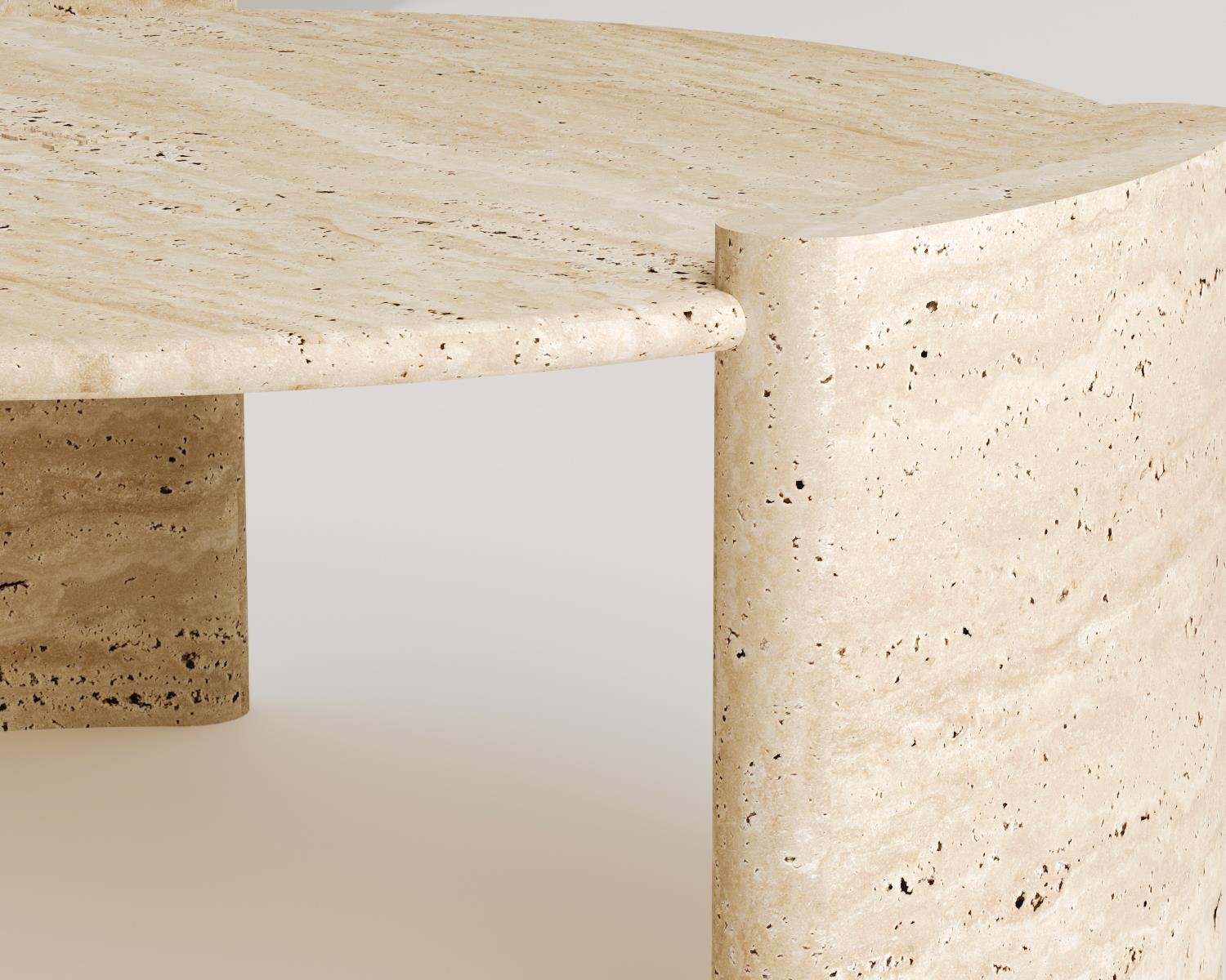 yuvarlak pizza sehpa