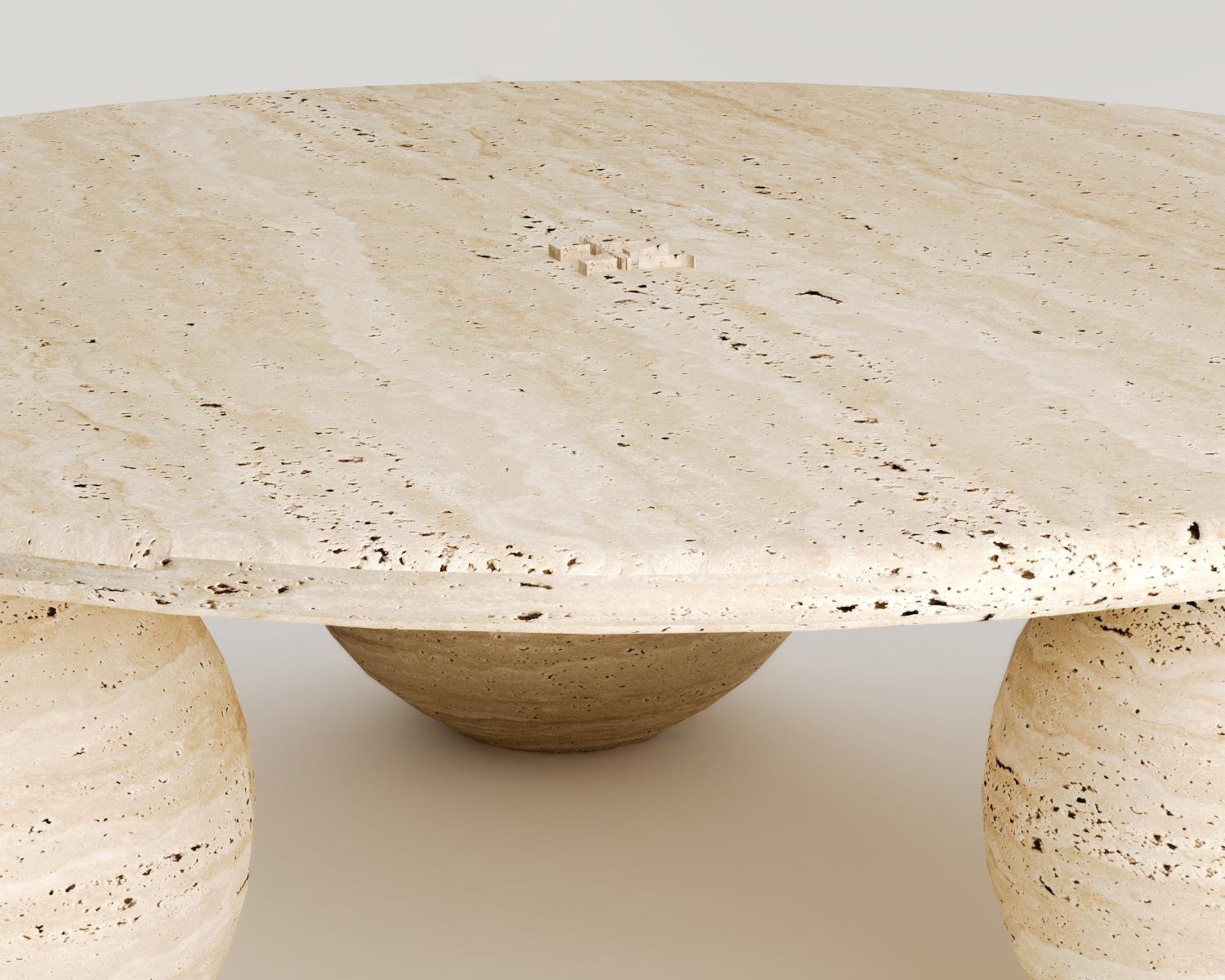 Antonella-Traverten Küre Orta Sehpa