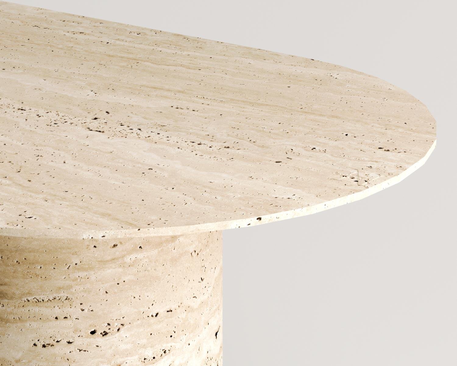 Aurora-Travertine Dining Table