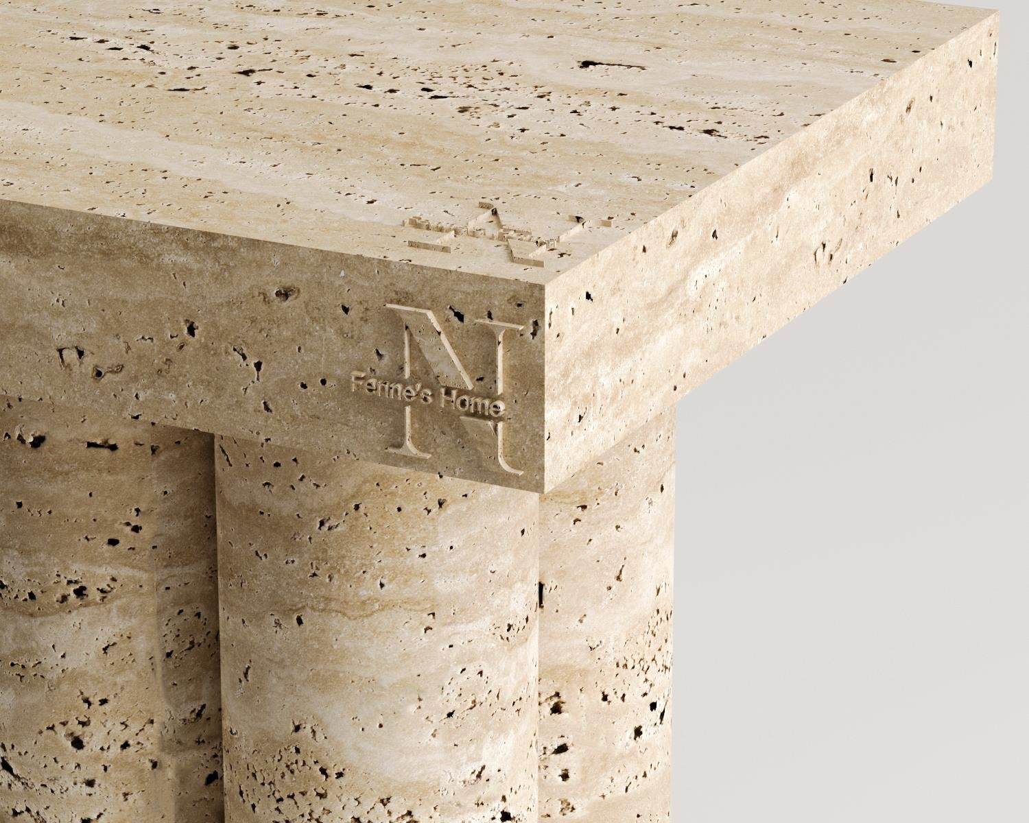 mermer görünümlü kare yan sehpa