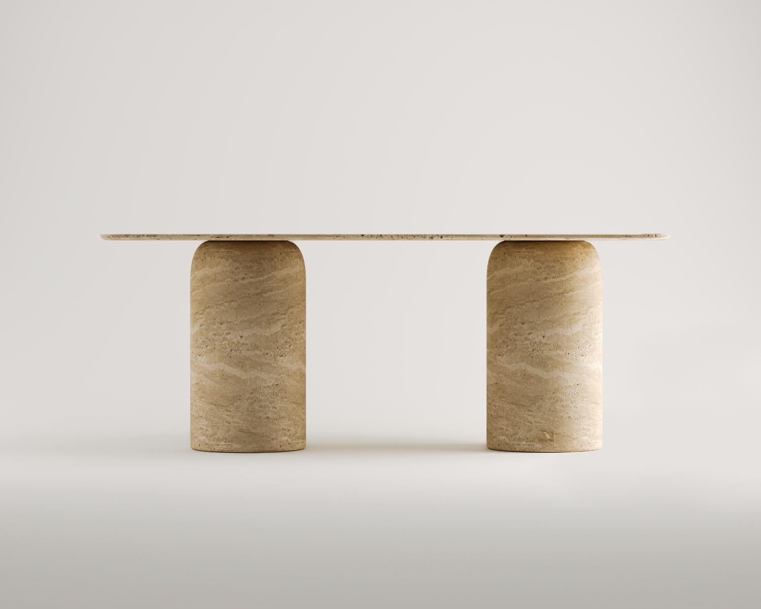 Calandha -Traverten Yemek Masası