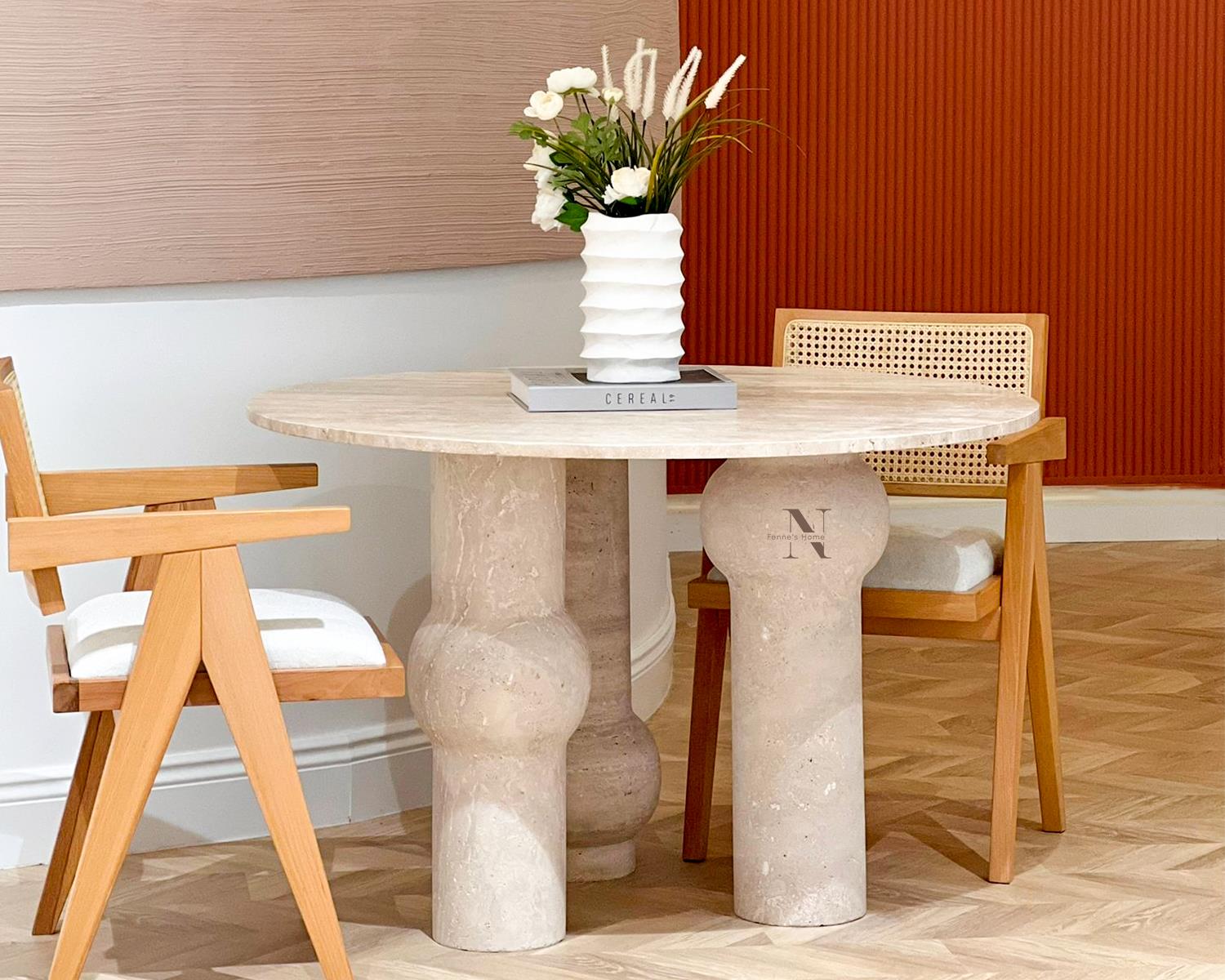 Feelse-Travertine Dining Table