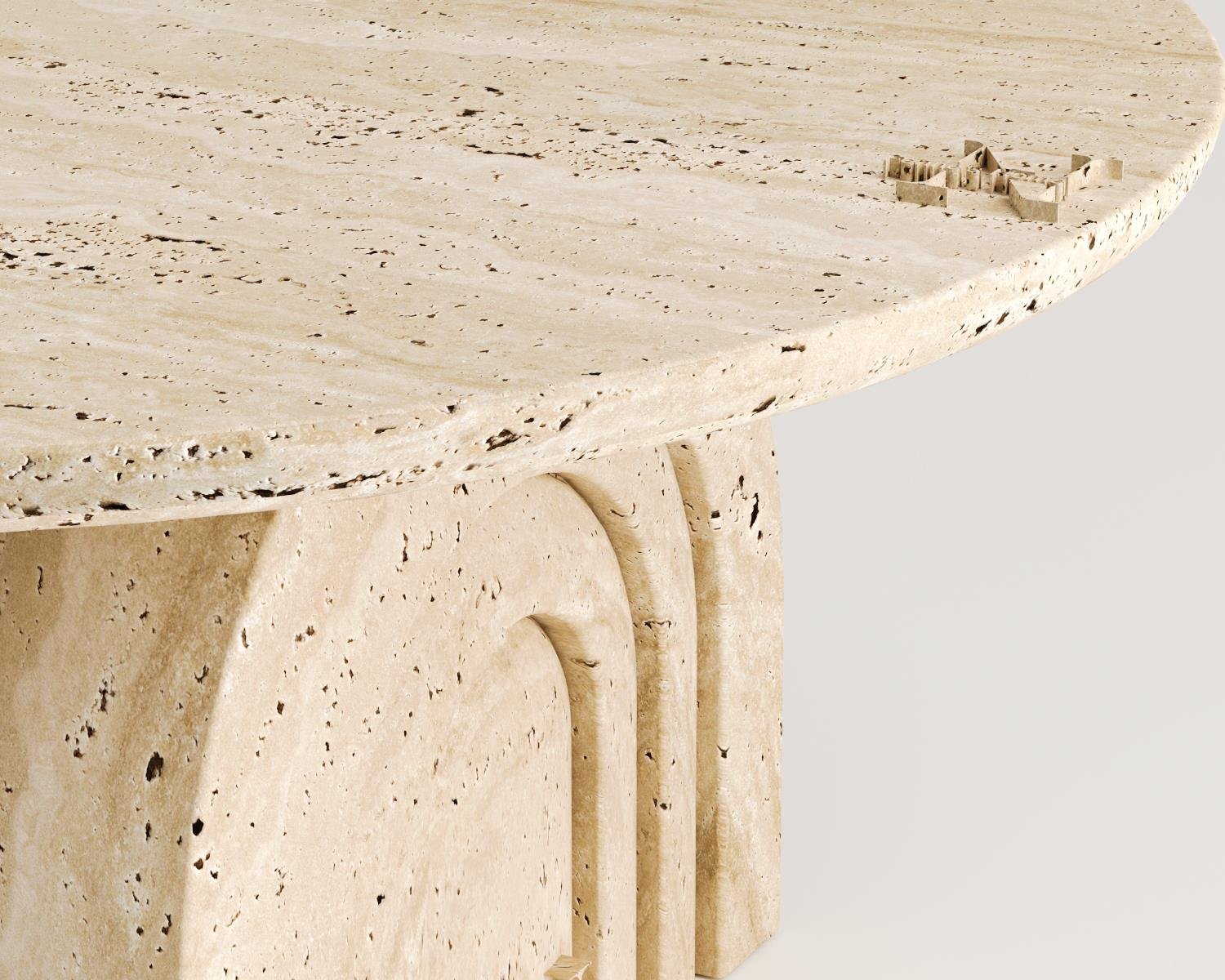 Florence-Table centrale en marbre et bois