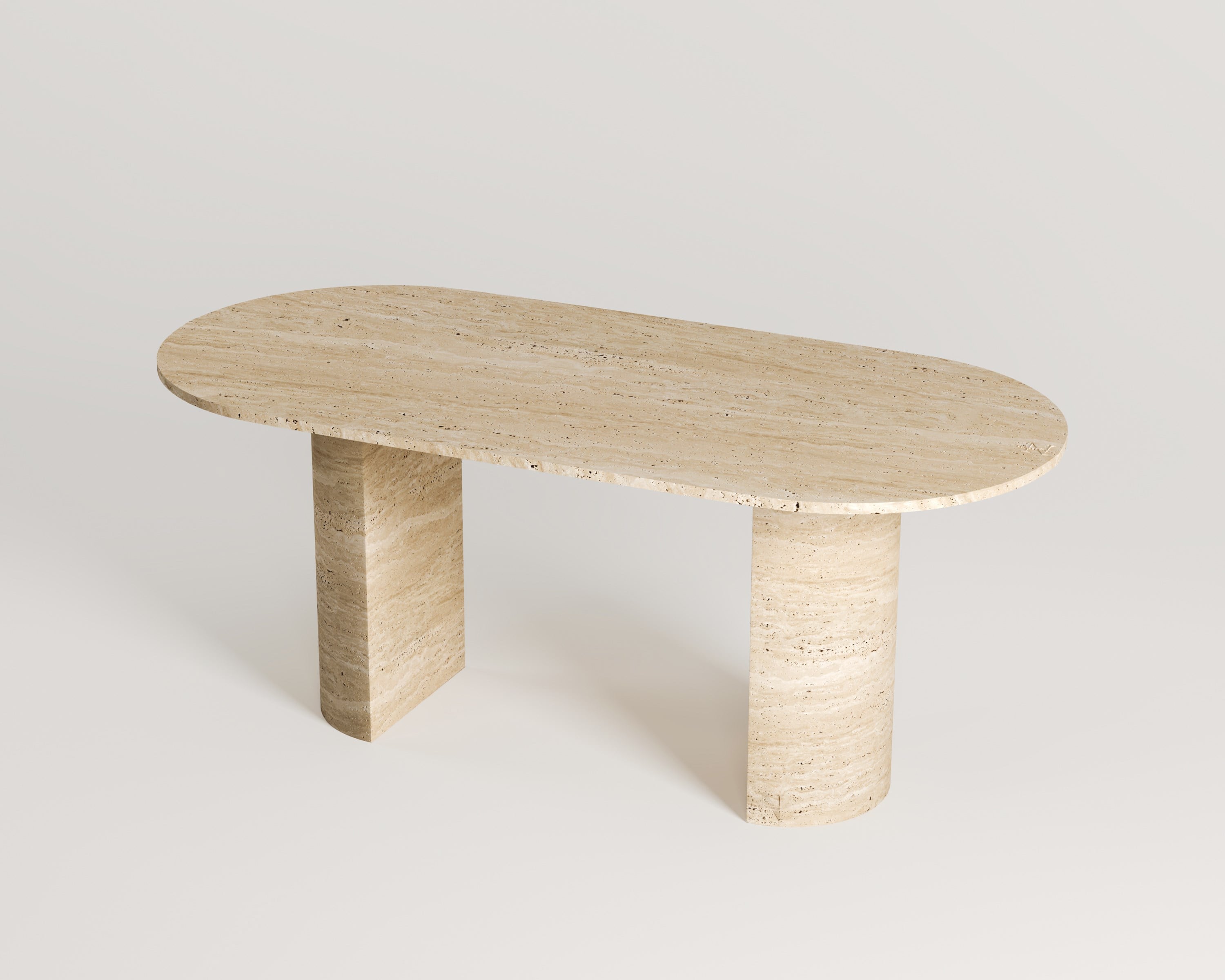 Hali-Travertine Dining Table