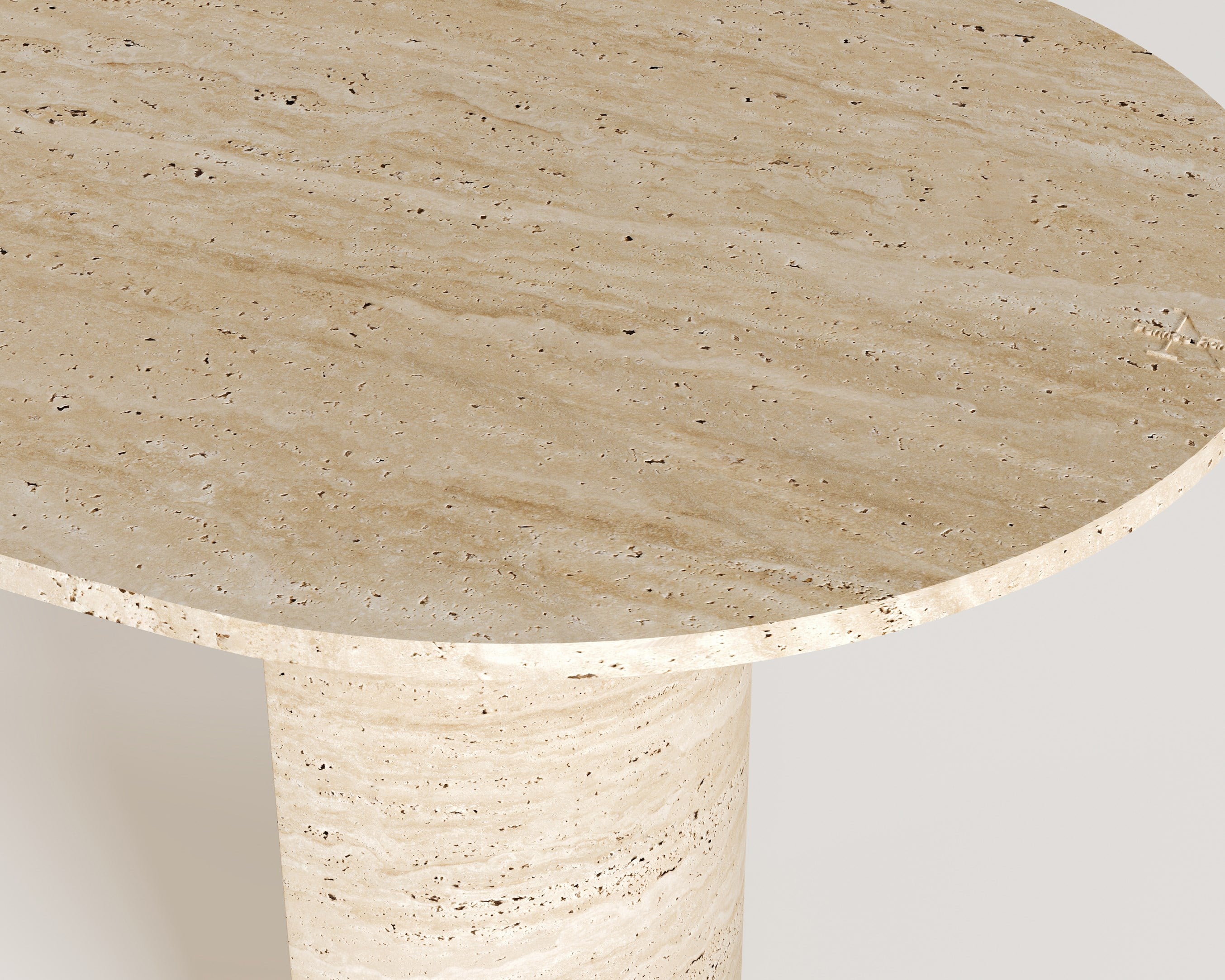 Hali-Travertine Dining Table