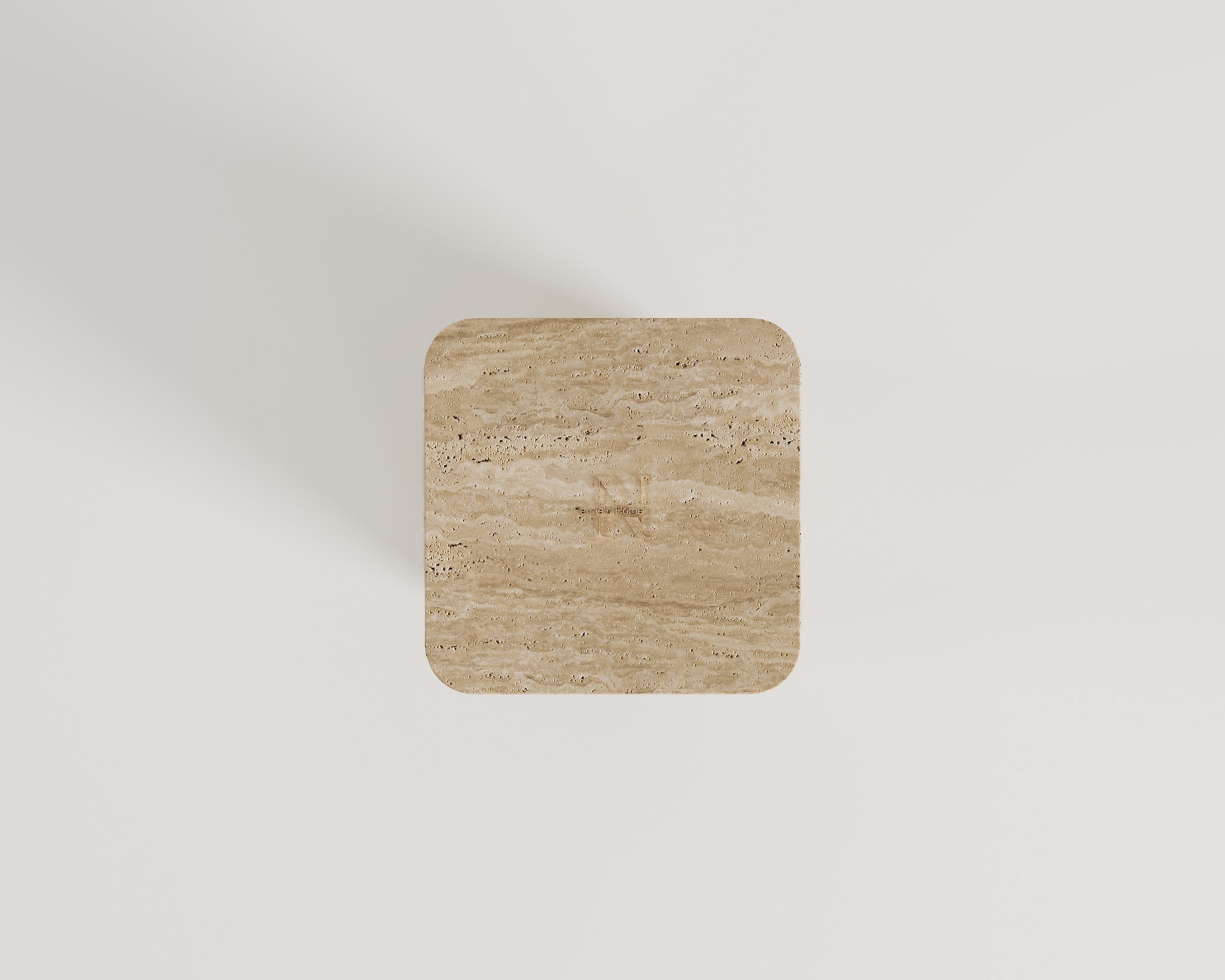 Helanie-Travertine Side Table