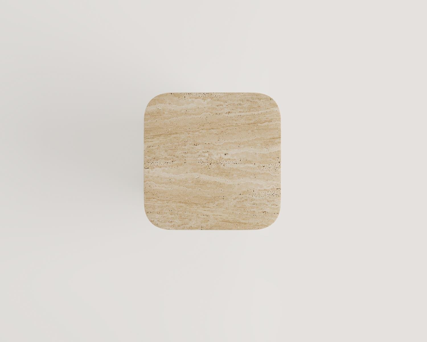 Helanie-Table d'appoint en travertin