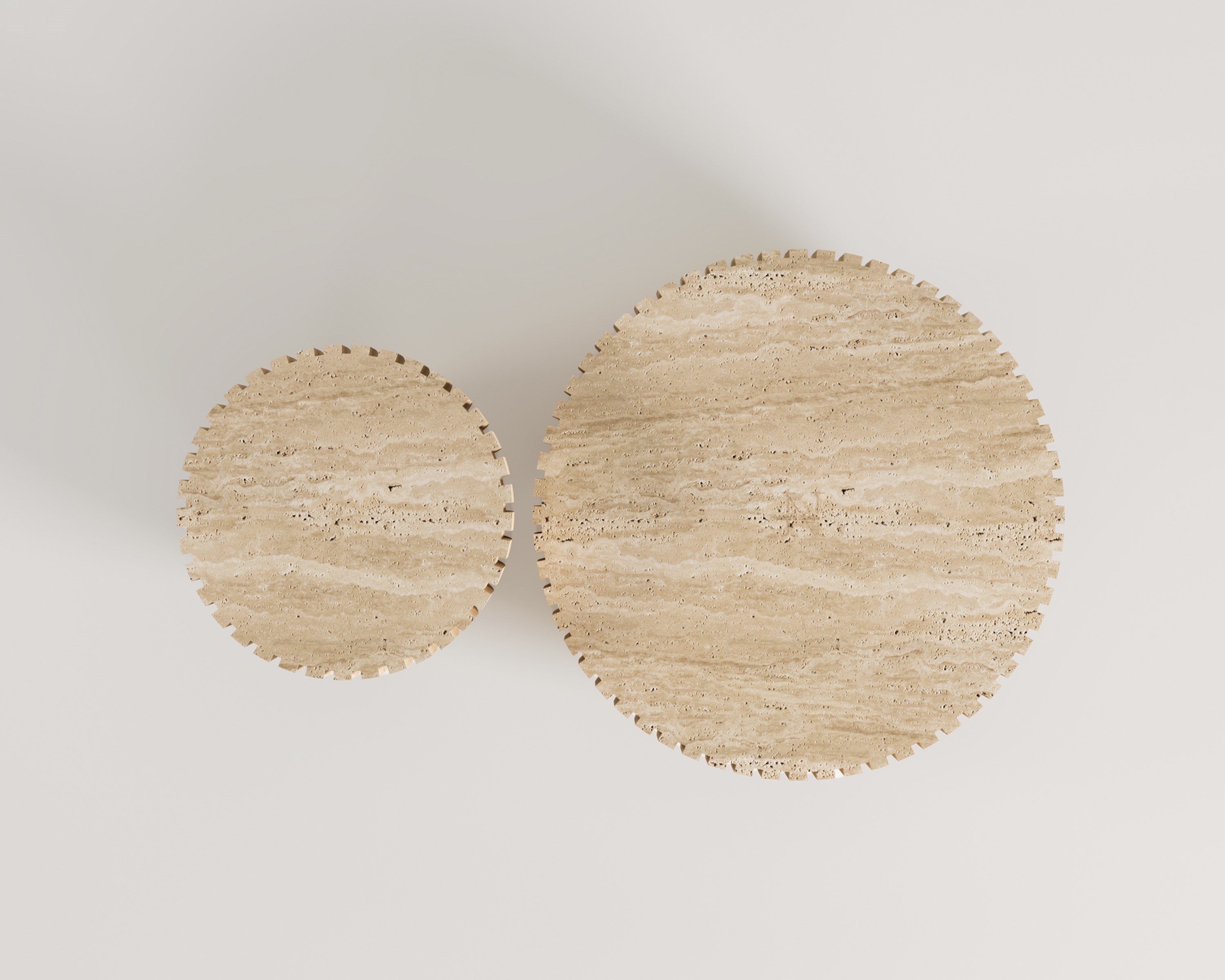 Holz-Traverten Orta Sehpa