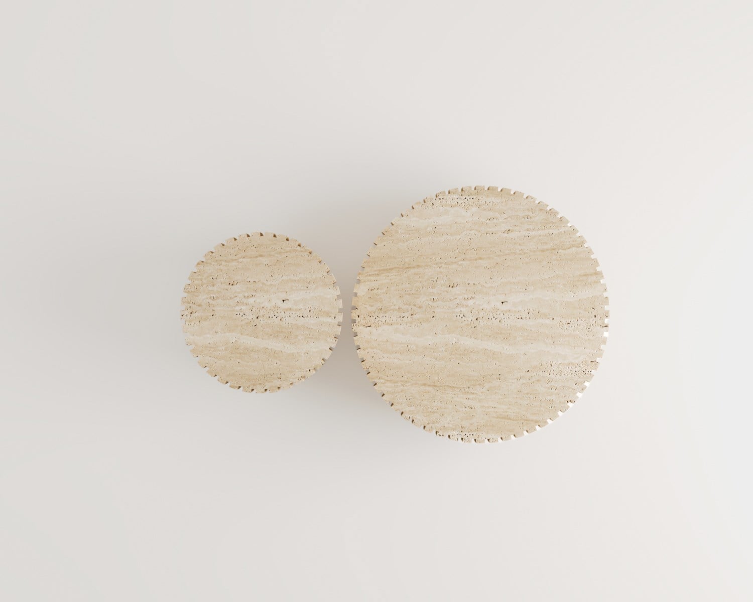 Holz-Traverten Orta Sehpa