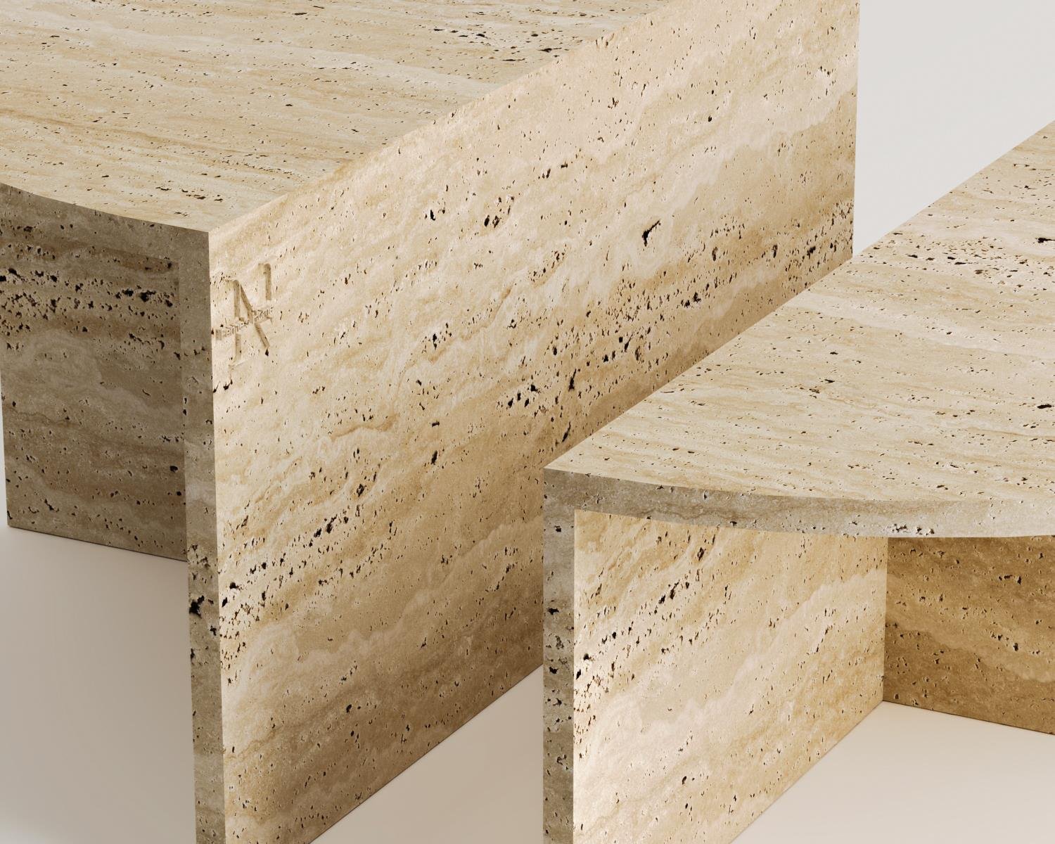 Hope-Travertin Couchtisch