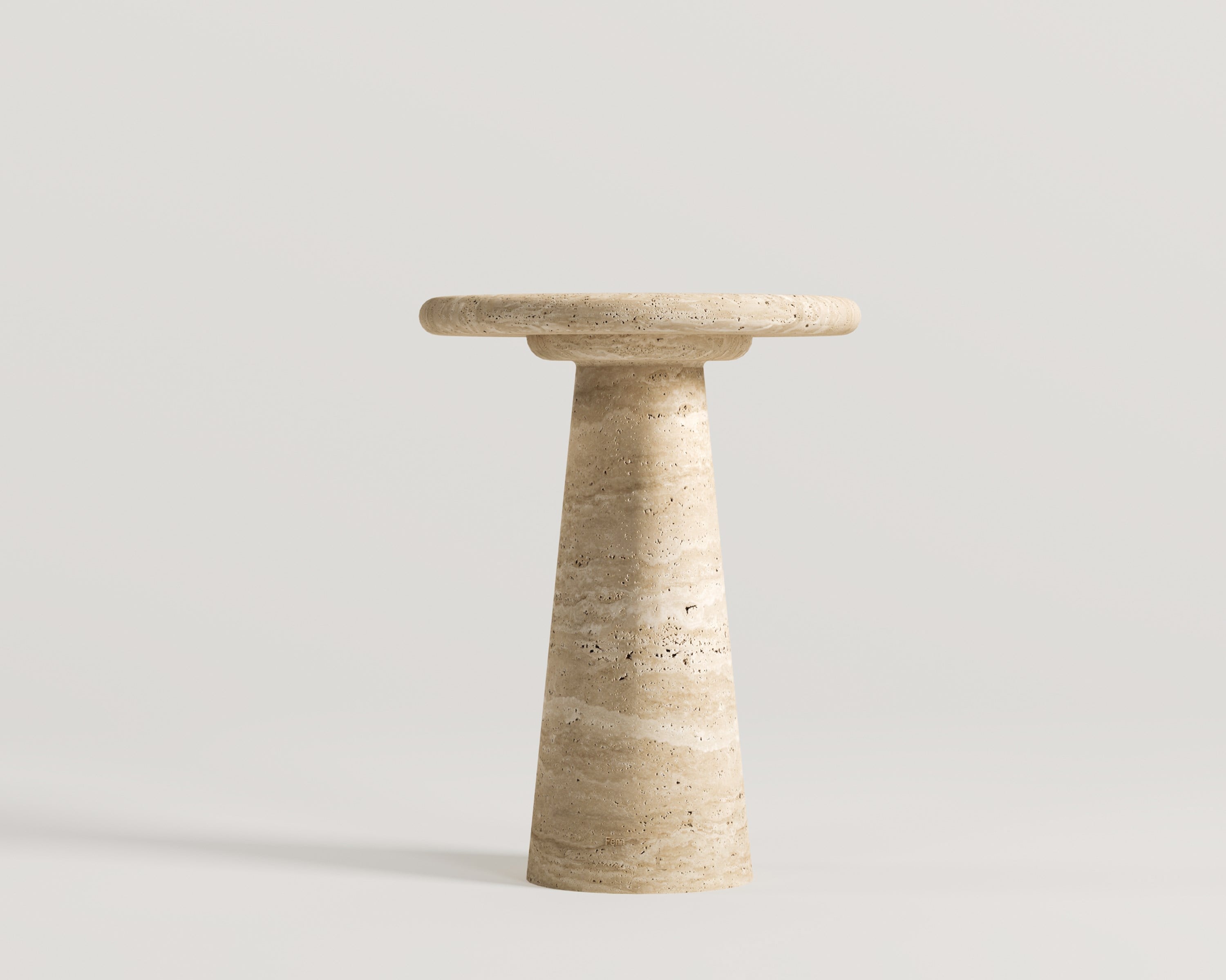 Hye-Table basse à entonnoir en travertin