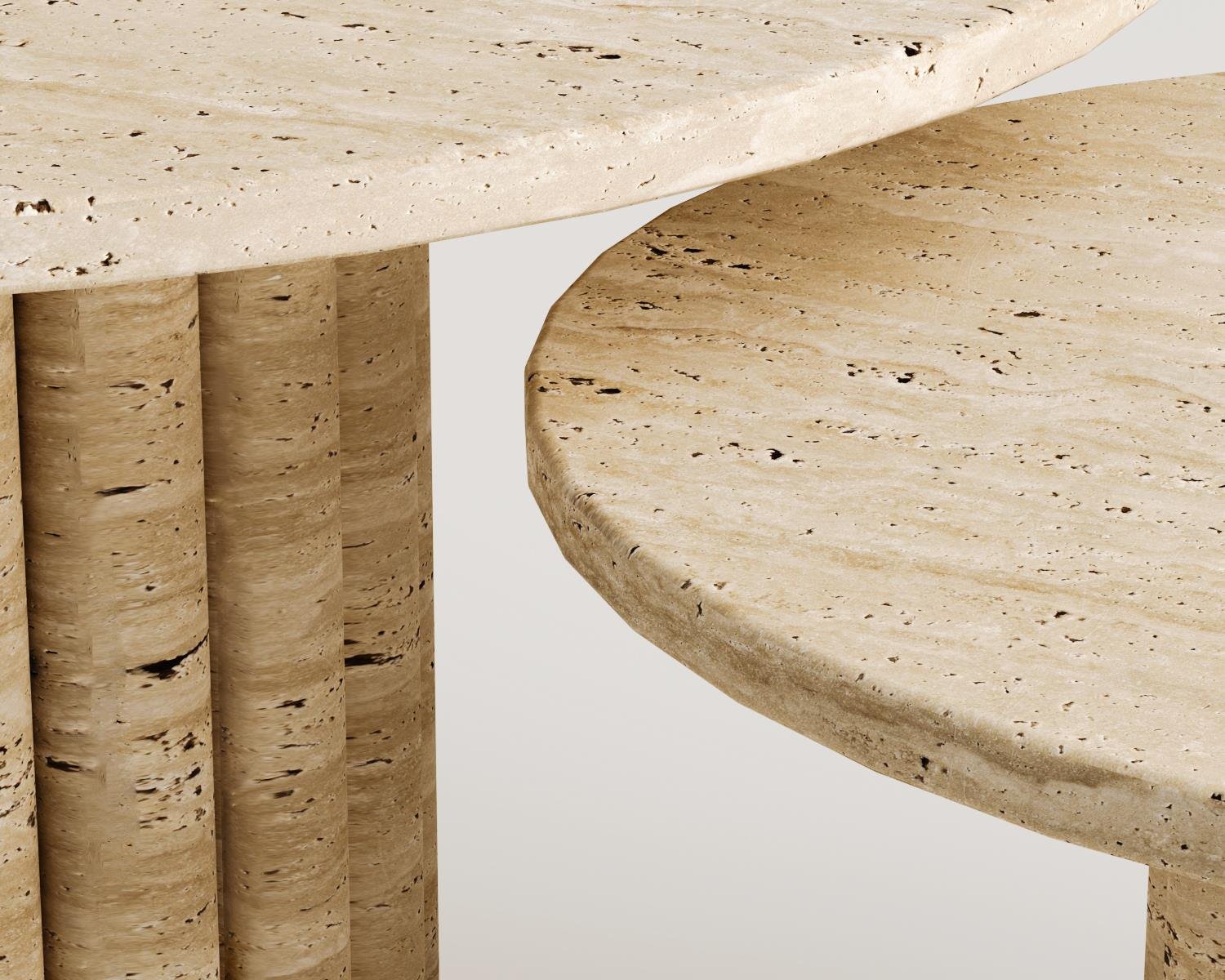 Ivory-Traverten Sehpa