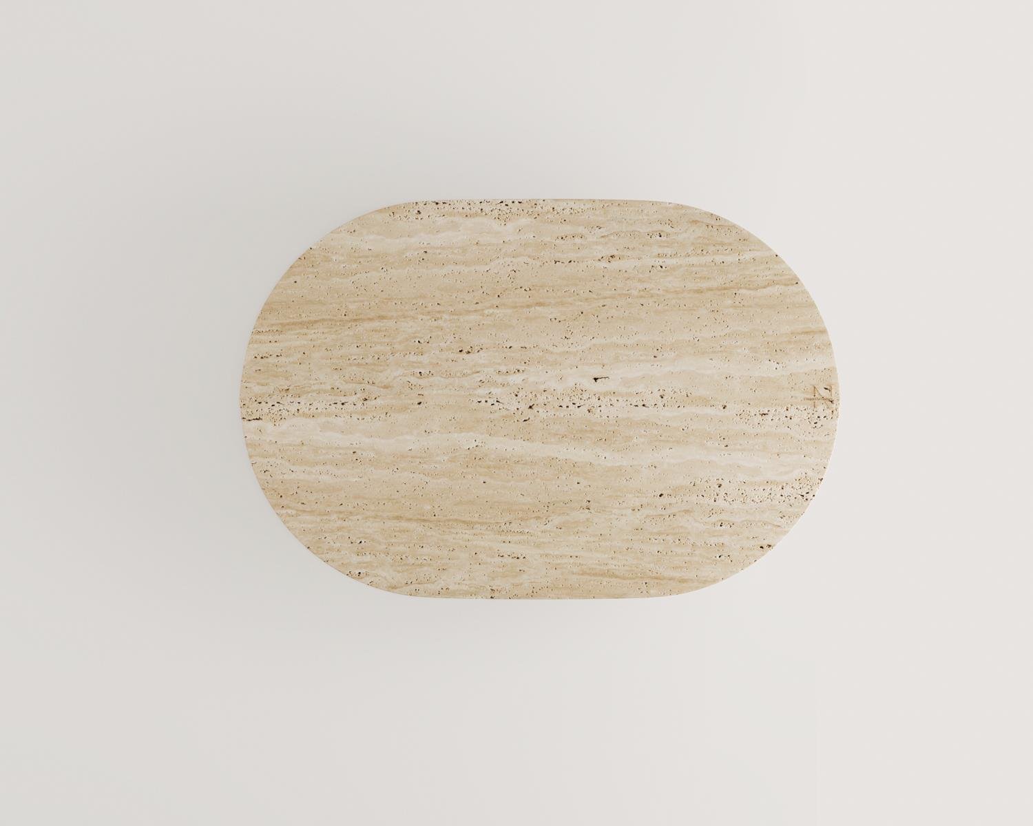 Kaitlyn- Traverten Yuvarlak Sehpa