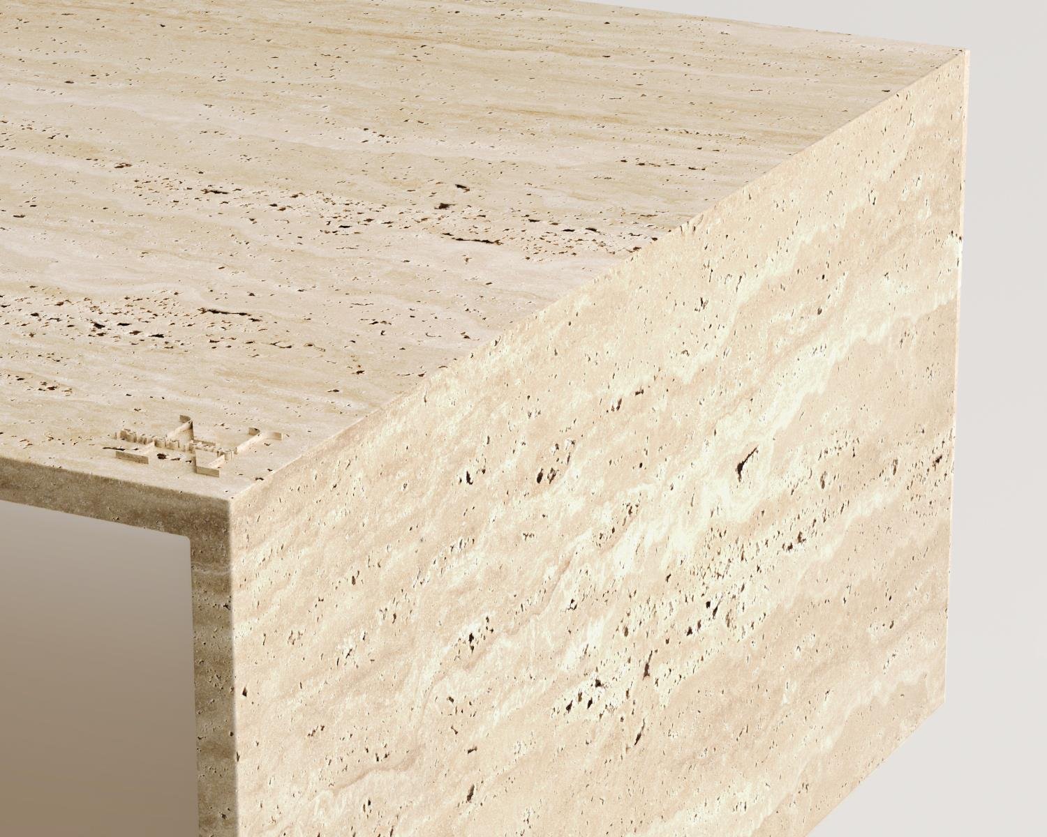Kevin-Travertine coffee table