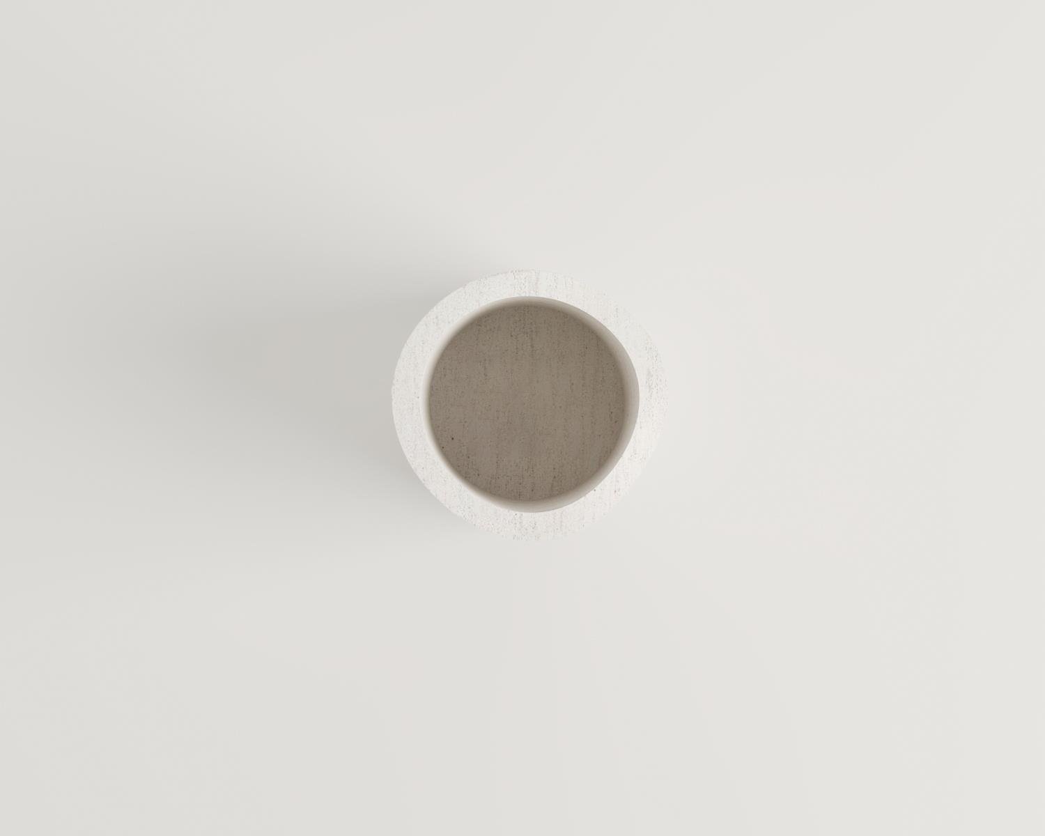 beyaz mermer görünümlü vazo