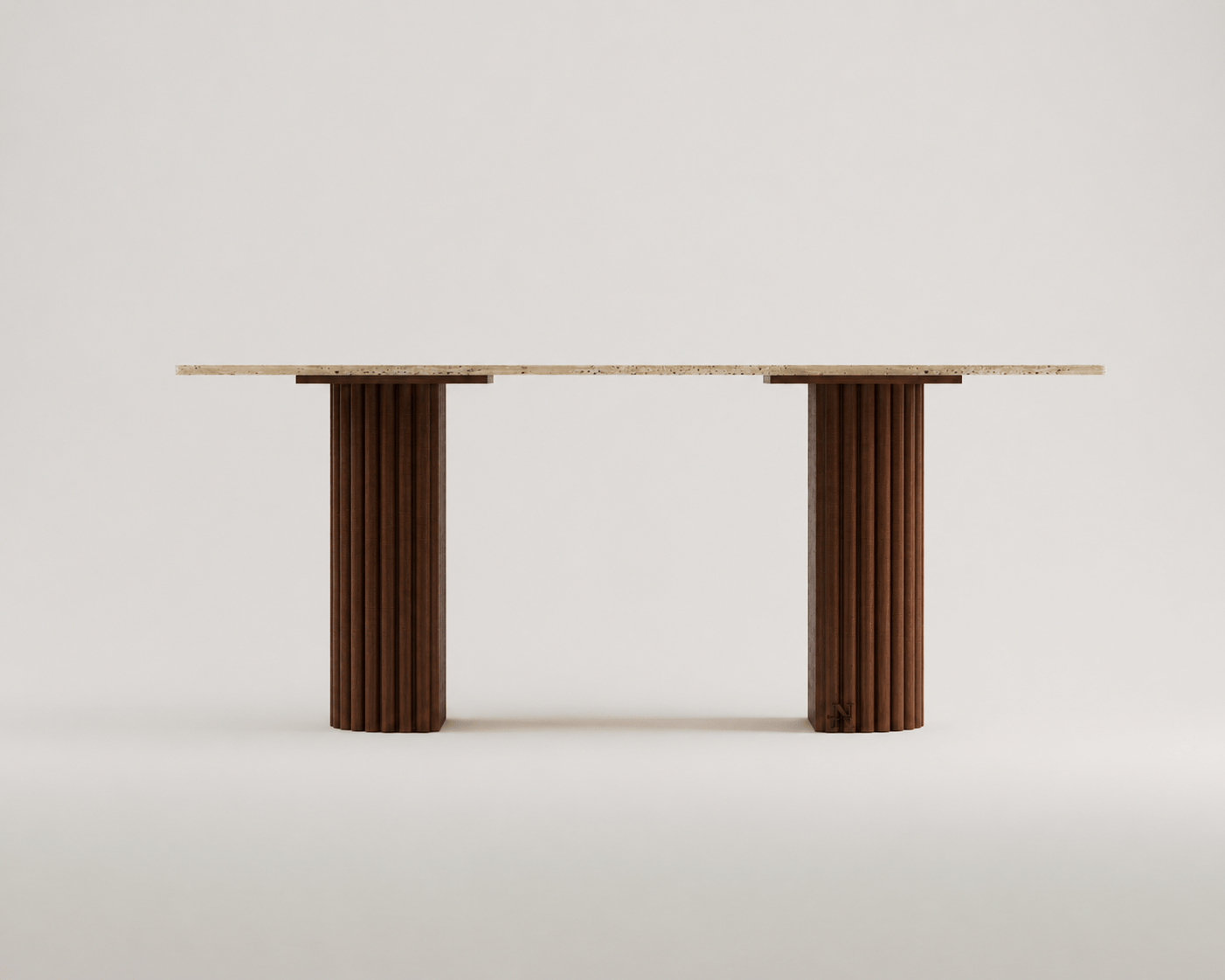 Kia-Travertine Dining Table