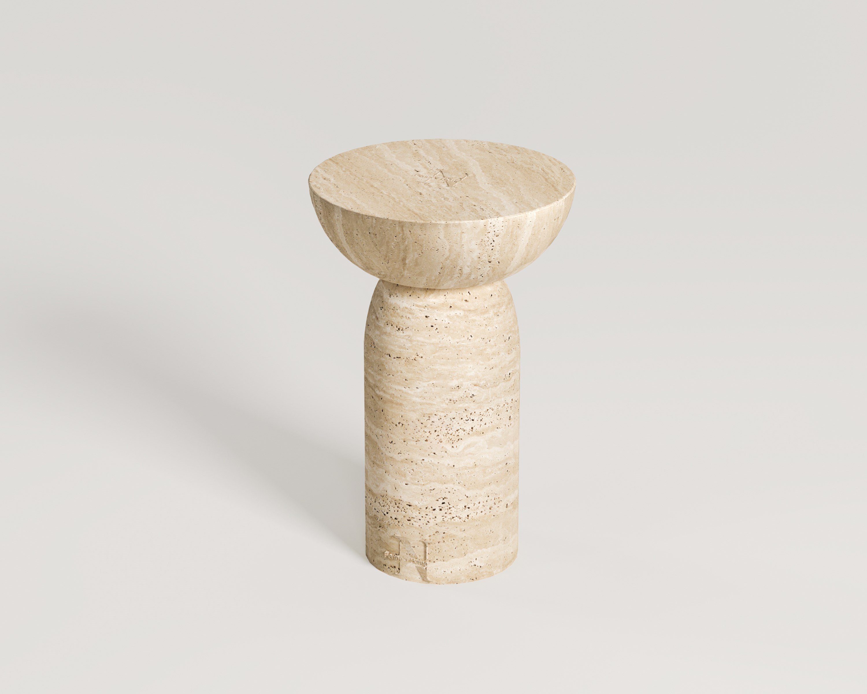Nesul-Travertine Side Table